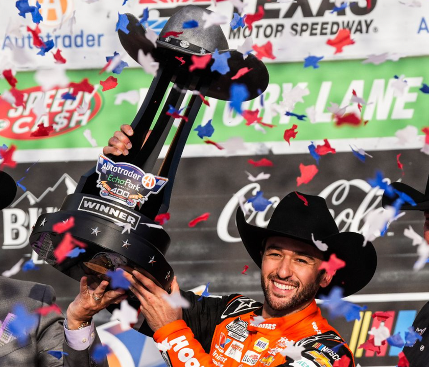 CHASE ELLIOTT SNATCHES NASCAR CUP SERIES VICTORY AT TEXAS MOTOR SPEEDWAY; WILLIAM BYRON THIRD