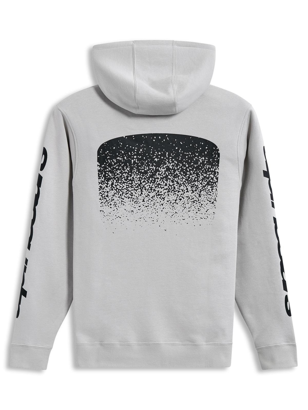 Alpinestars Obsessed Hoodie, Sportswear Pullover in Cement Gray with black MX gradient back graphic and sleeve word logos.
