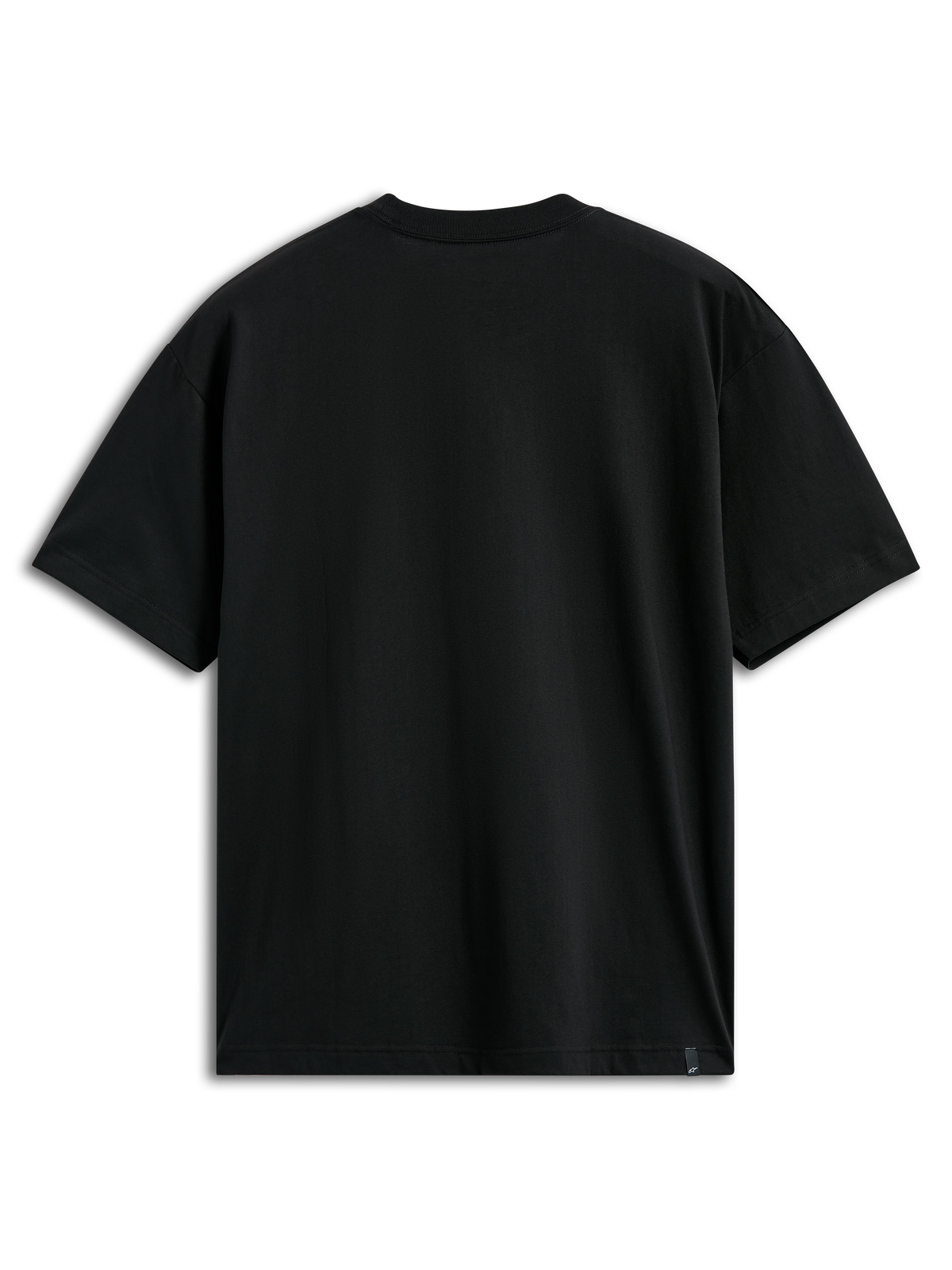 Alpinestars Trifecta CSF Tee, Short Sleeve T-Shirt, Black, Rear view, Plain black back with small external label on the bottom hem, Casual Sportswear