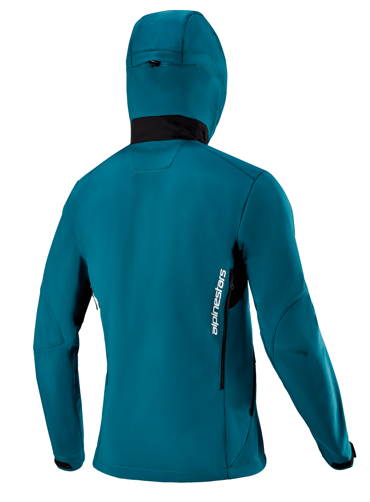 Alpinestars Nevada 2 Thermal Jacket, Men's MTB Jacket, Dark Teal, windproof softshell with a helmet-compatible storm hood.