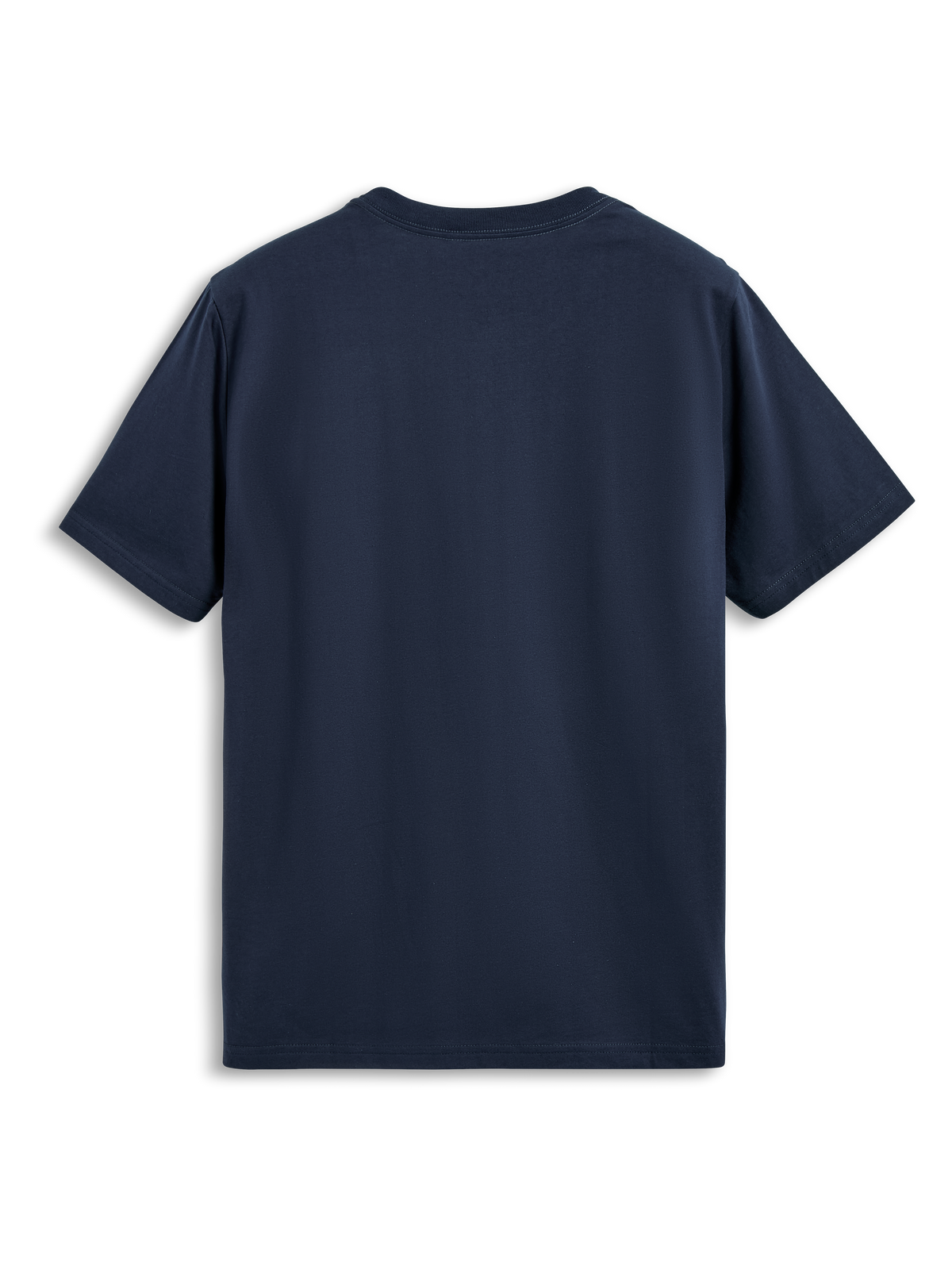 Alpinestars Collared CSF Tee, Short Sleeve T-Shirt, Navy Blue, back view, plain performance jersey fabric, casual motorsport-inspired sportswear