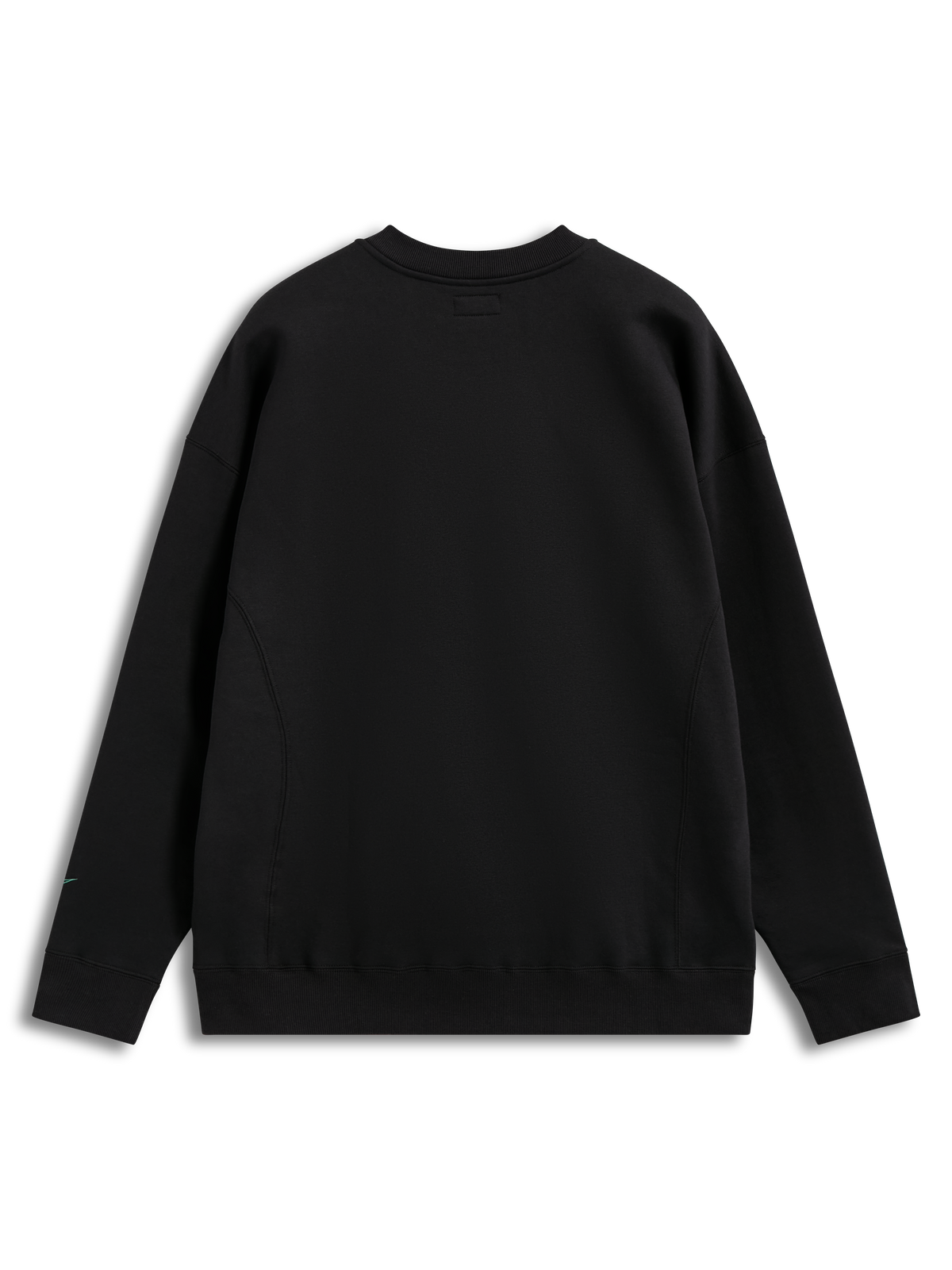 Alpinestars Guise Oversized Crew, black unisex sportswear fleece pullover shown from the back with a relaxed fit.