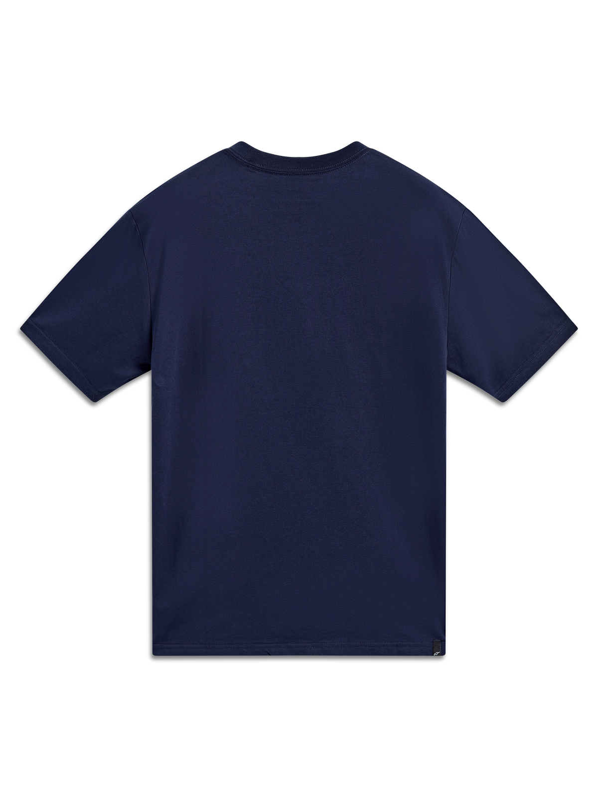 Alpinestars Cypress CSF Tee, Short Sleeve Sportswear T-Shirt, Navy Blue, Back View, Cotton-Poly Blend Construction