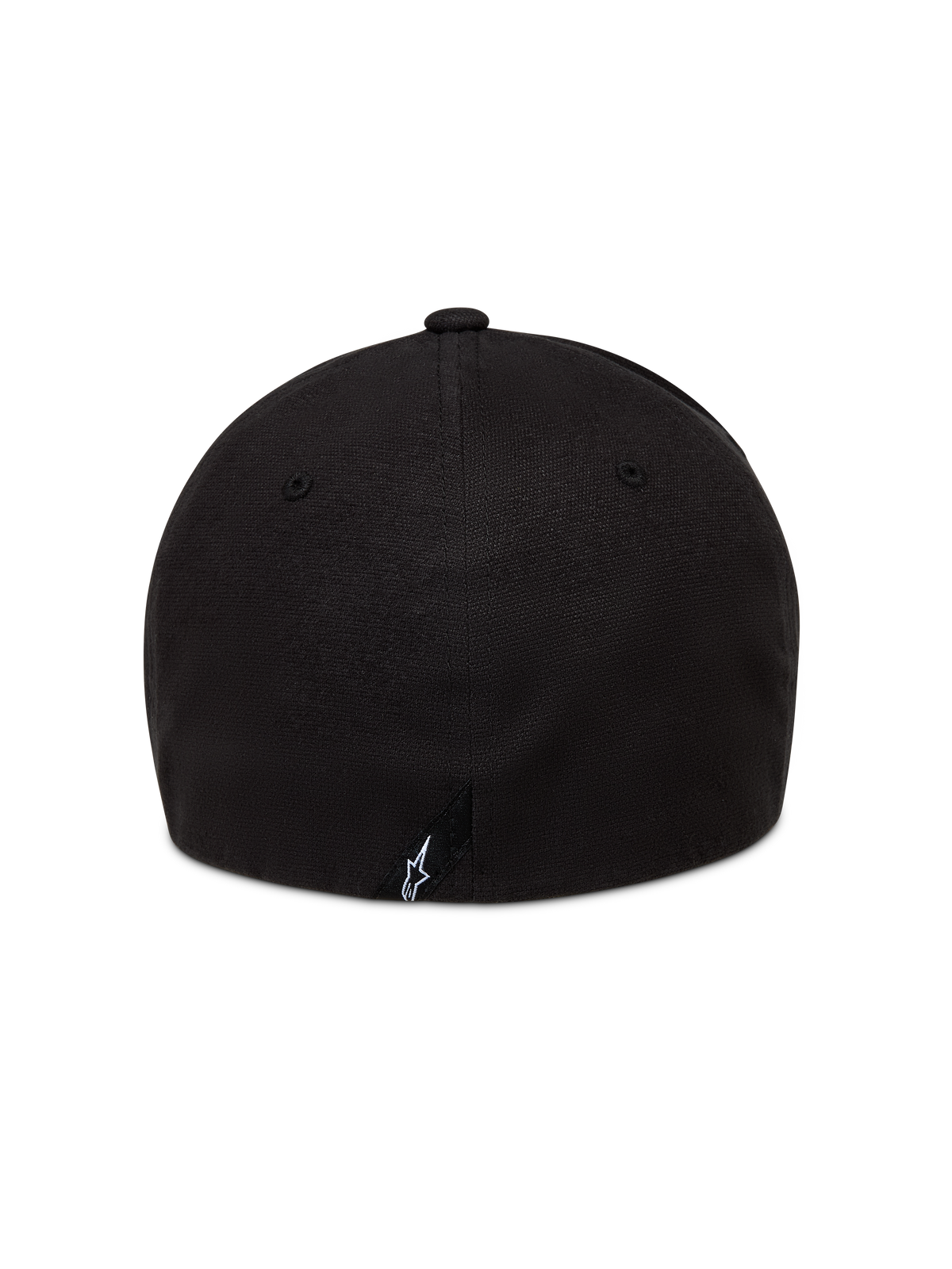 Alpinestars County Canvas Hat in Black, flex back sportswear cap featuring a structured crown and small rear logo embroidery.