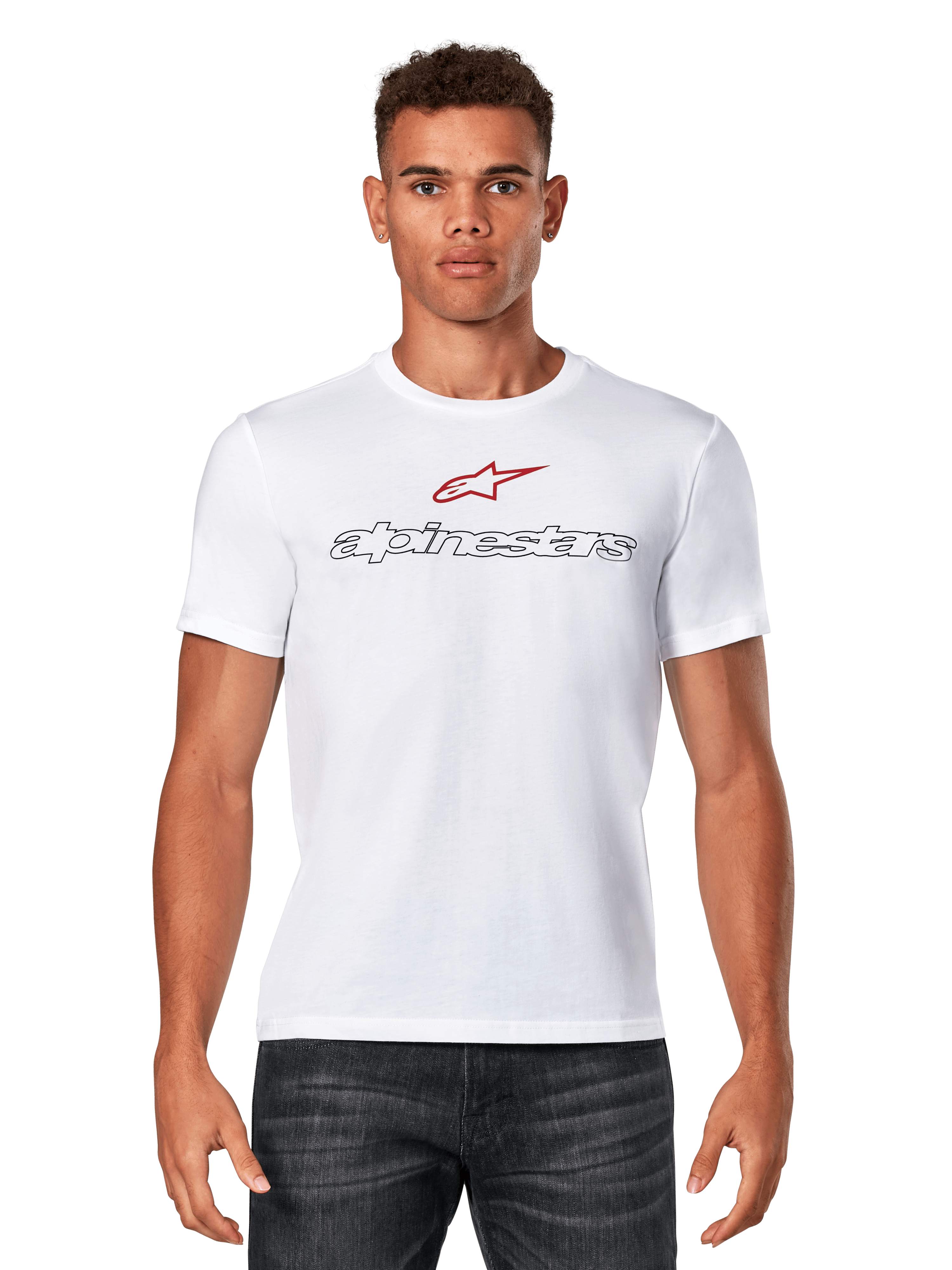 Alpinestars Ageless Men's Short Sleeve T-Shirt - White/Black, Medium, 100% Cotton