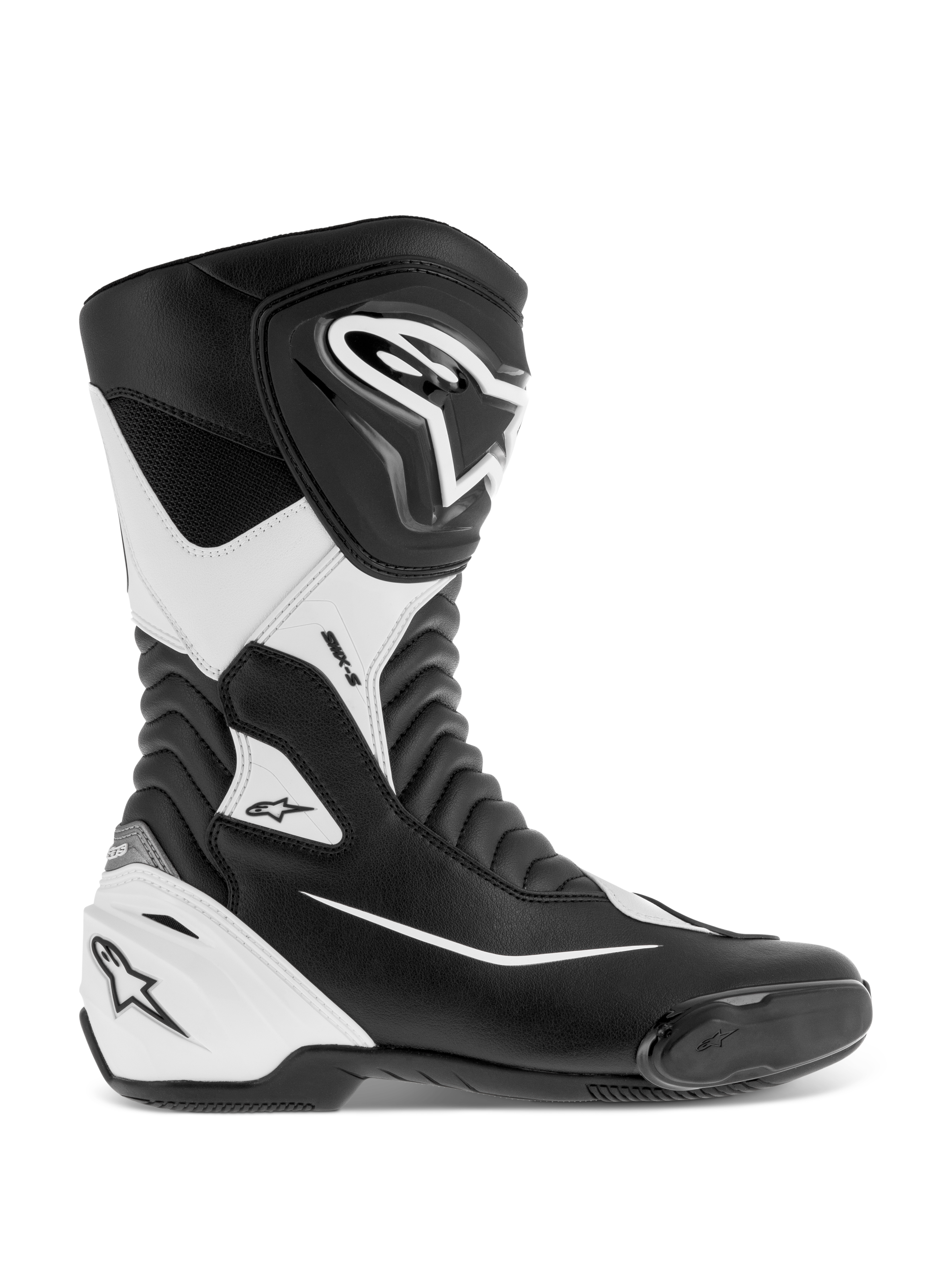 SMX S - Black White Motorcycle Boots | Alpinestars® SMX S - Black White Motorcycle Boots | Alpinestars®
