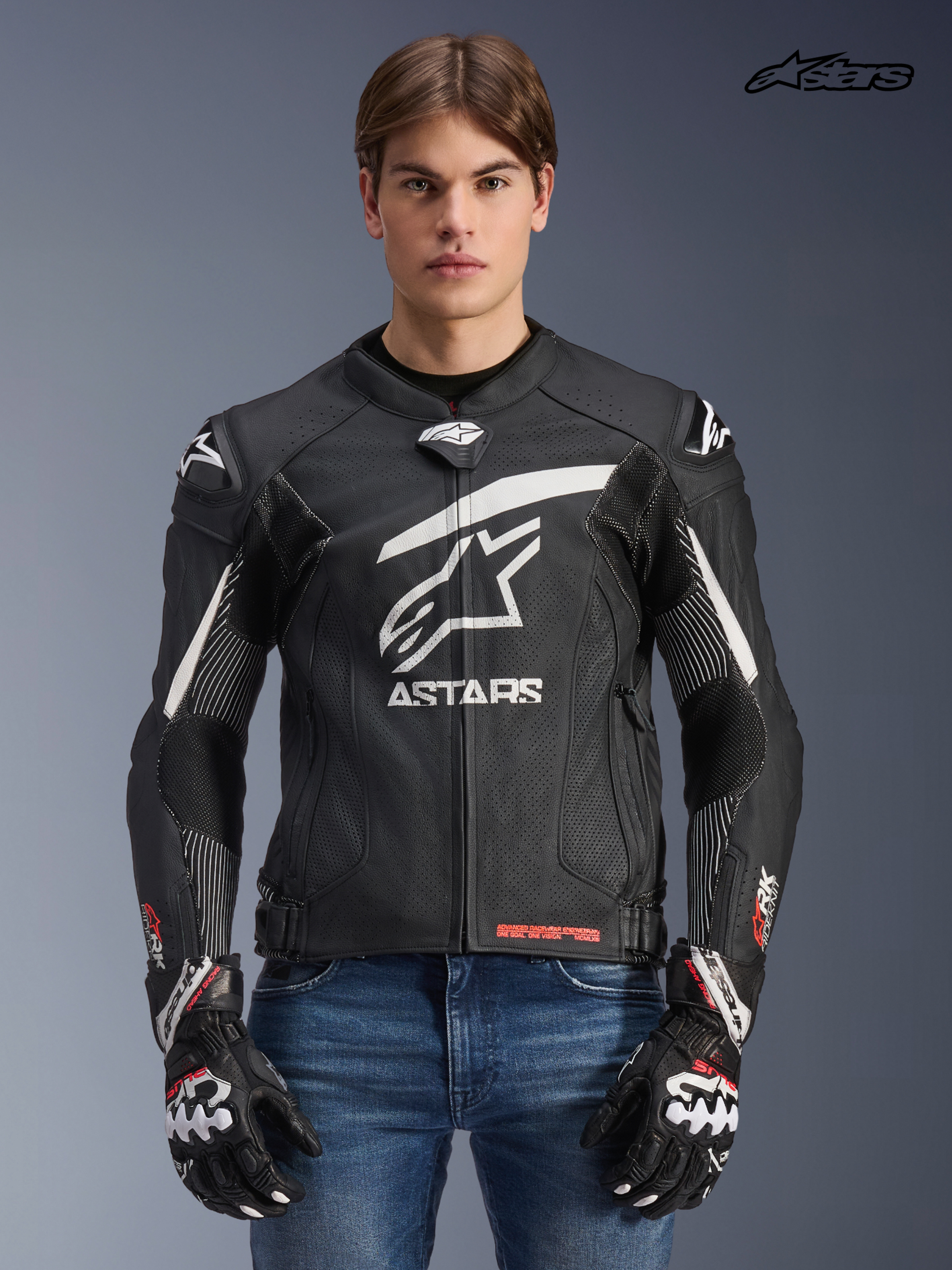 GP Plus R V4 Rideknit Leather Jacket - Motorcycle Jacket