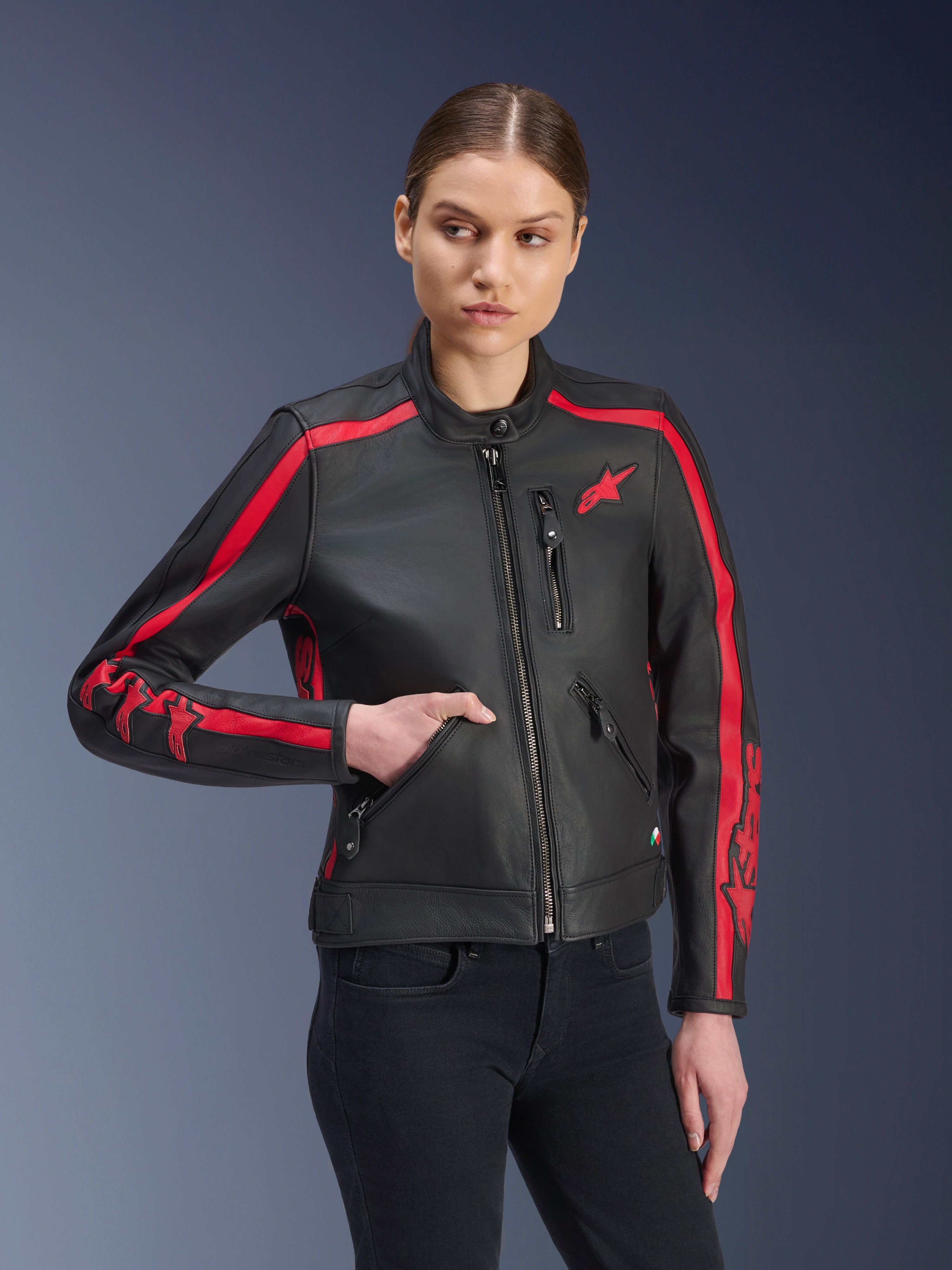 Stella Dyno Leather Jacket - Motorcycle Jacket | Alpinestars®