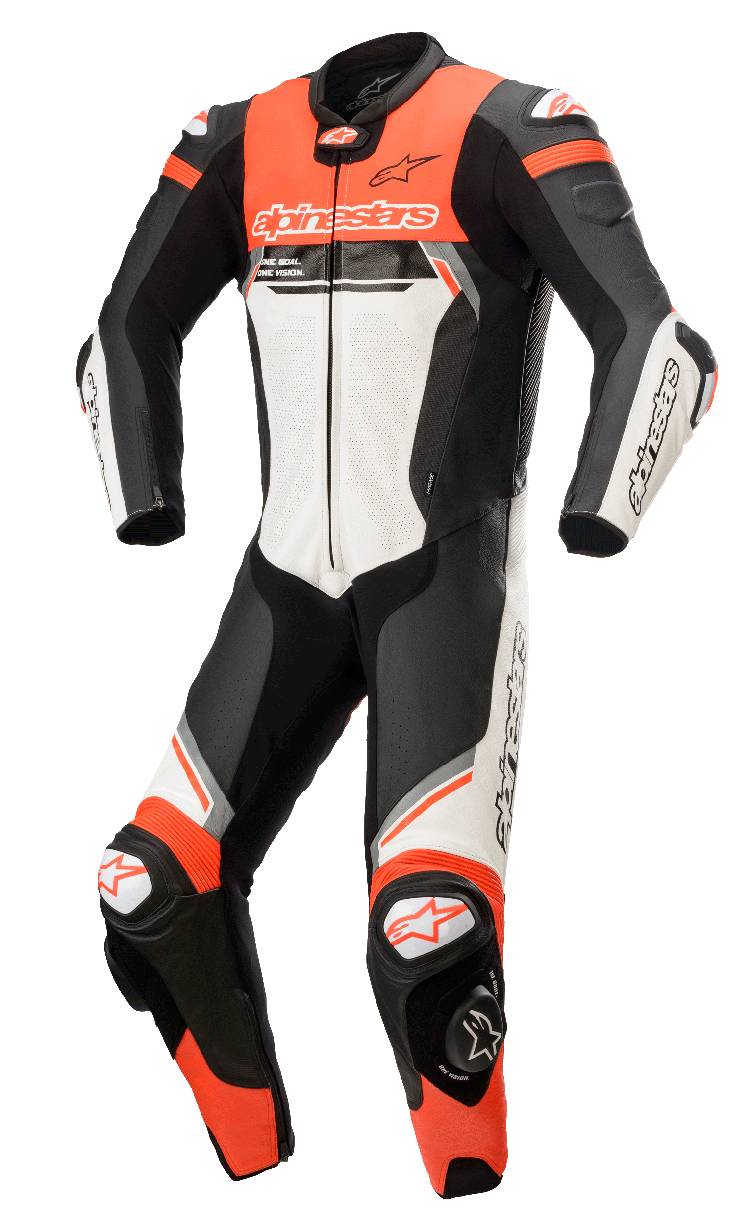Missile V2 1-Piece Ignition Leather Suit - BLACK RACING One Missile V2 1-Piece Ignition Leather Suit - BLACK RACING One