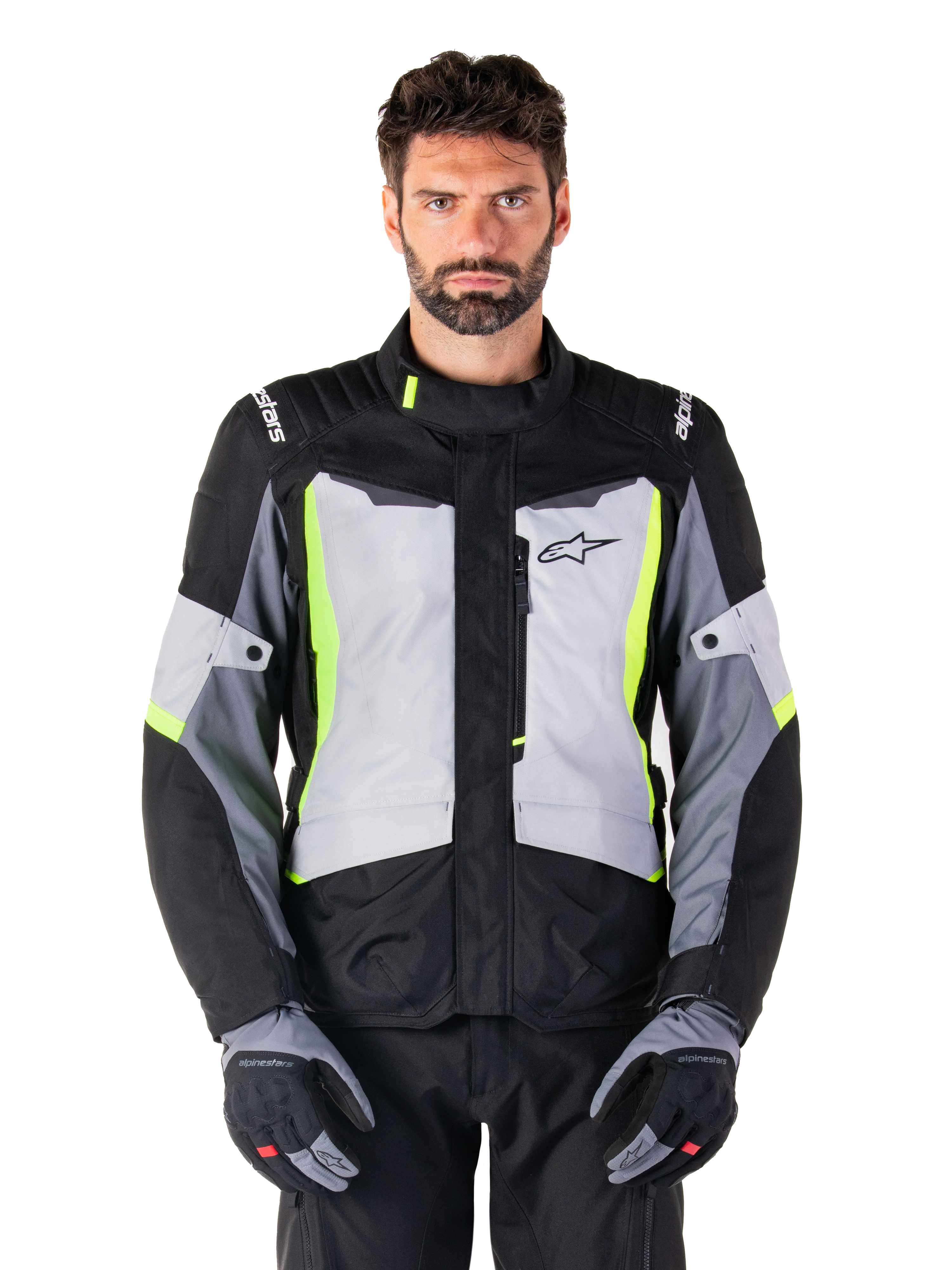 alpinestars バイクジャケット 黒/グレー/蛍光イエロー ST-1 Waterproof Jacket | Alpinestars®