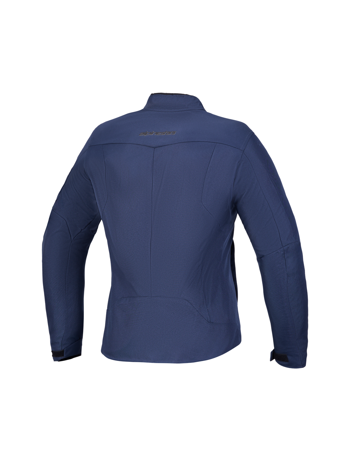 Alpinestars Stella C-1 Waterproof Jacket, Women's urban motorcycle jacket in Mood Indigo blue, back view highlighting 3D back construction and subtle branding