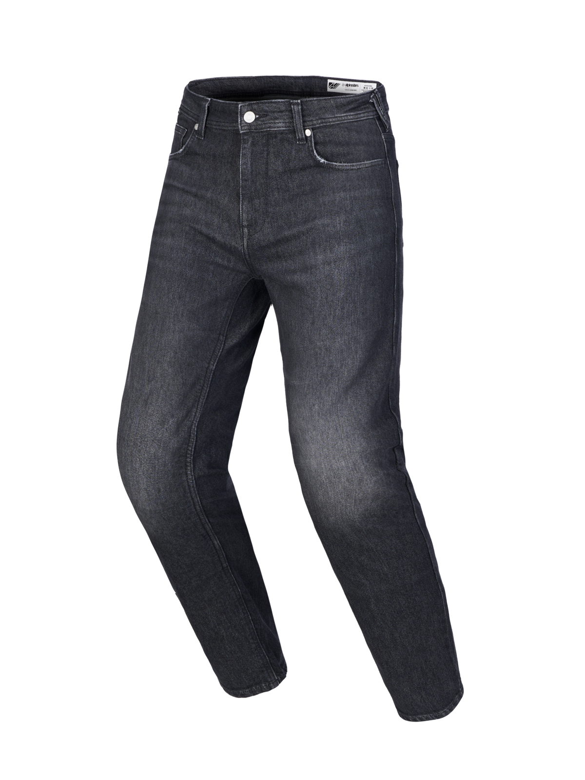 Alpinestars Flex-AST 8 Denim Pants, motorcycle denim jeans, Used Black, AA certified technical riding pants with single-layer construction