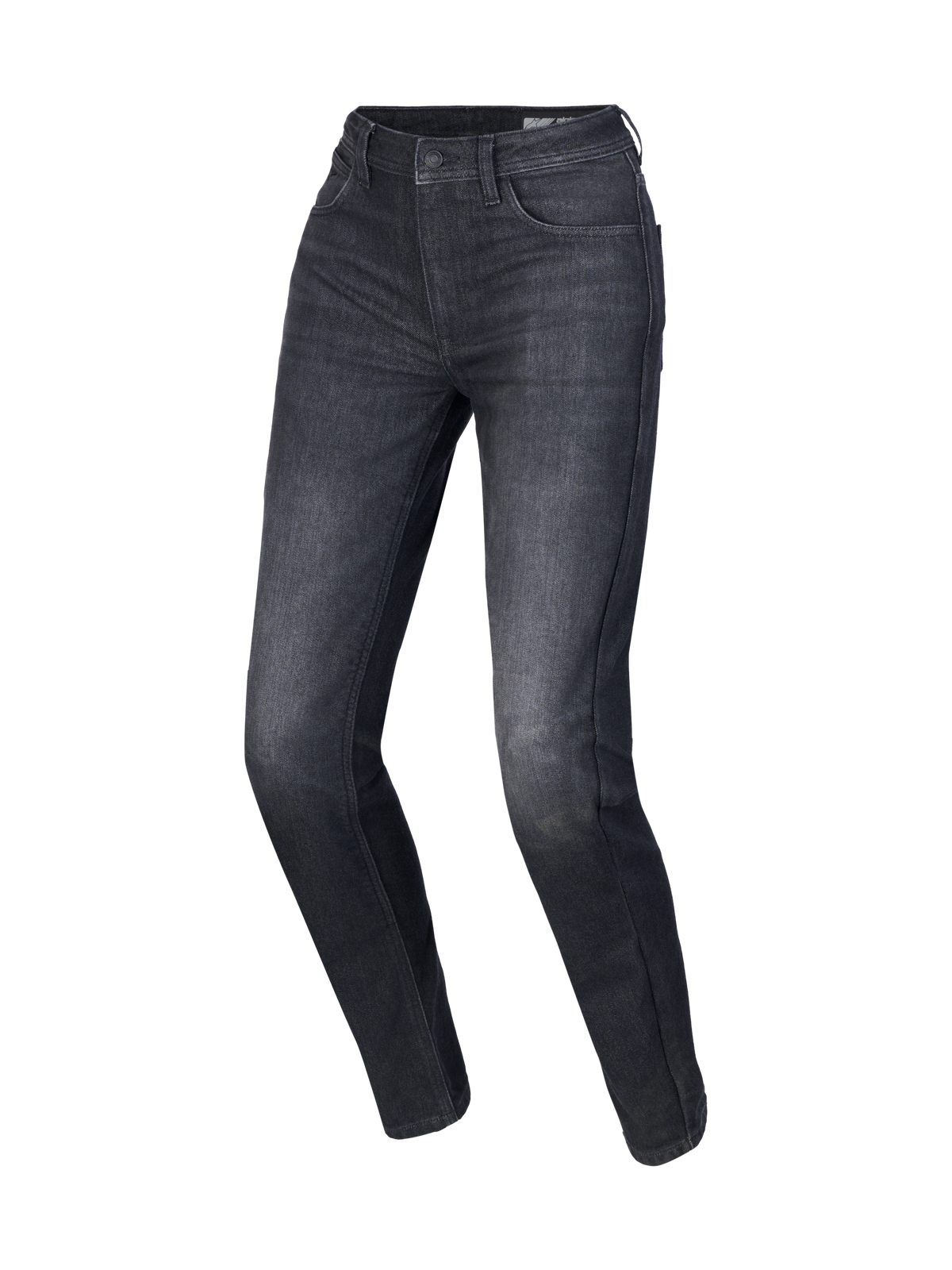Alpinestars Stella Flex-AST 5 Denim Pants AND Stella Flex-AST 5 Denim Pants Short, Women's Motorcycle Denim Pants, Black Washed, CE Certified A Class with Nucleon Flex Plus protection