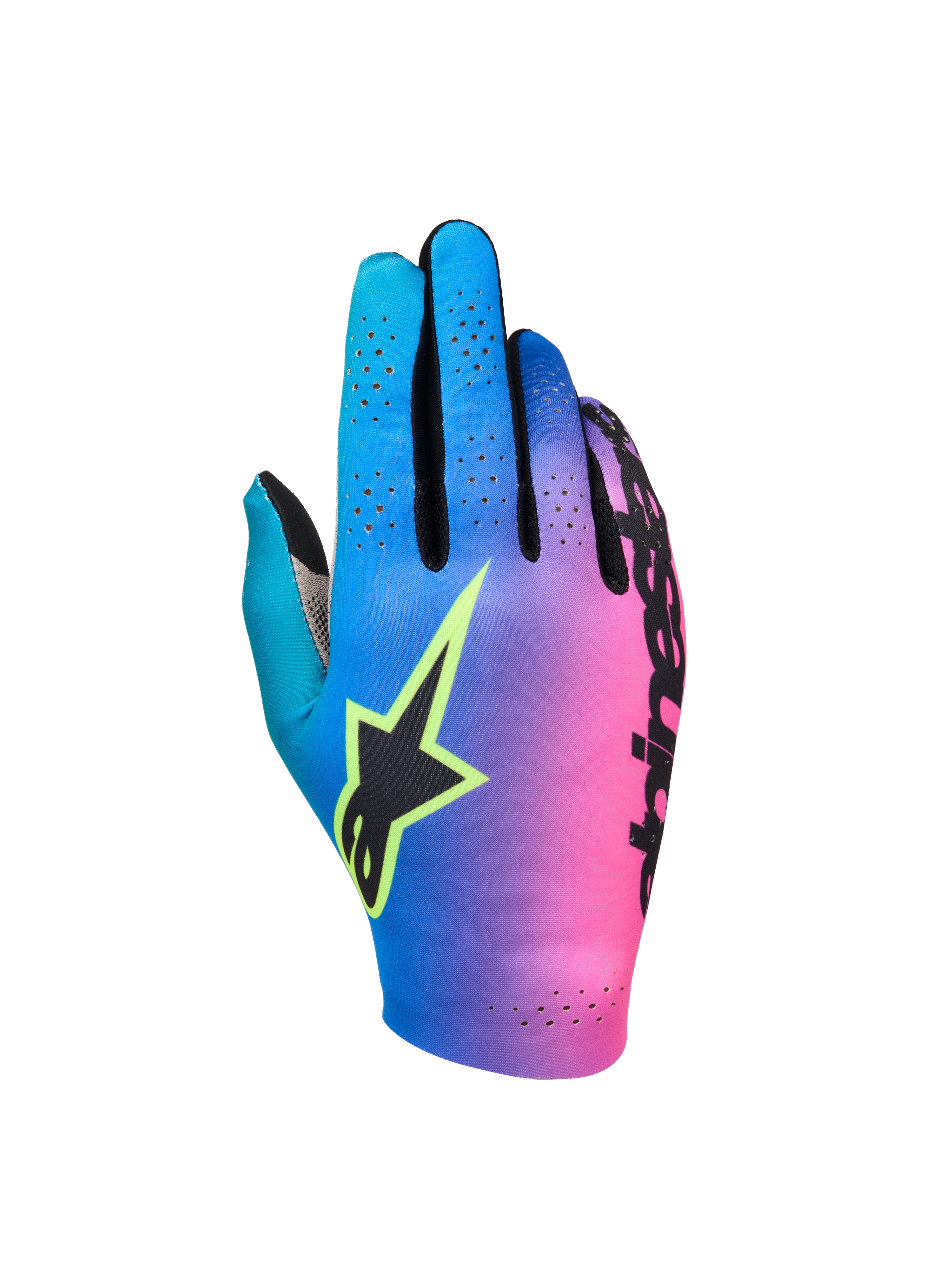 Alpinestars Sim Gaming Gloves Graphic 2, Pink Fluo/Cyan/Black/Safety Yellow