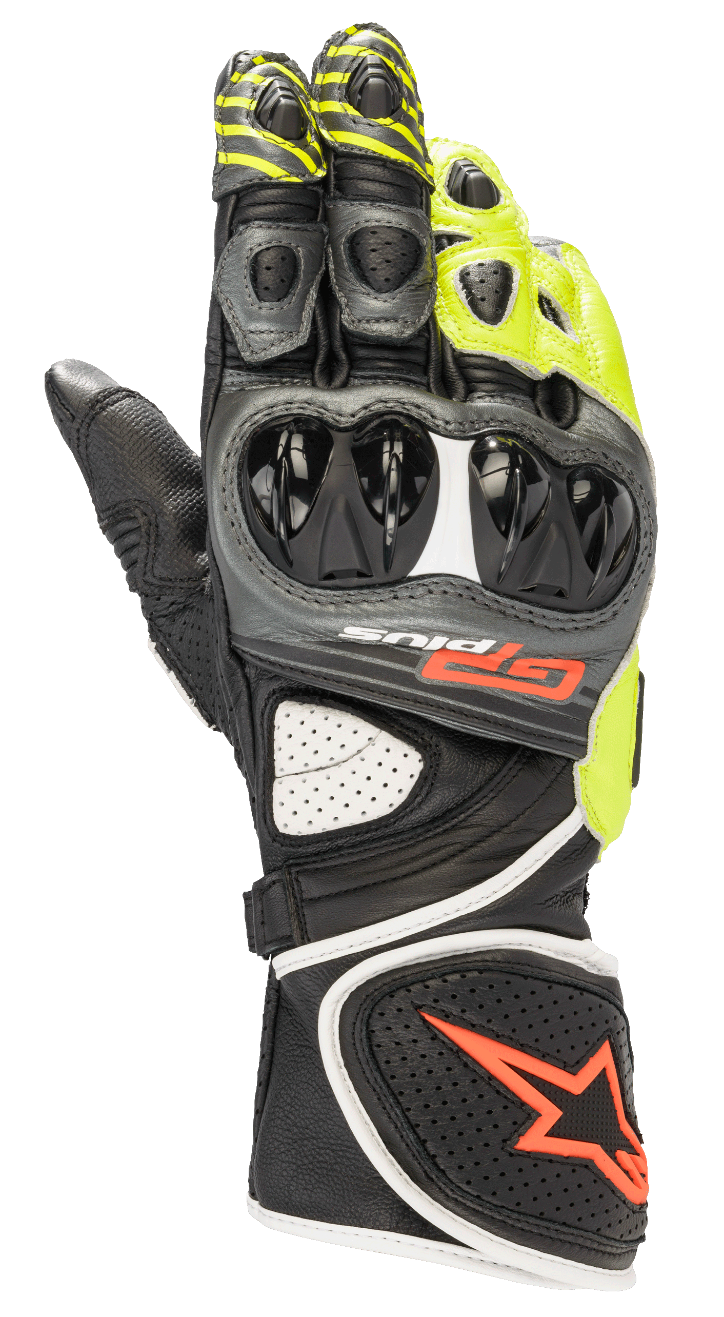 GP Plus R V2 Gloves BLACK RACING/SPORT Gloves - Main Image