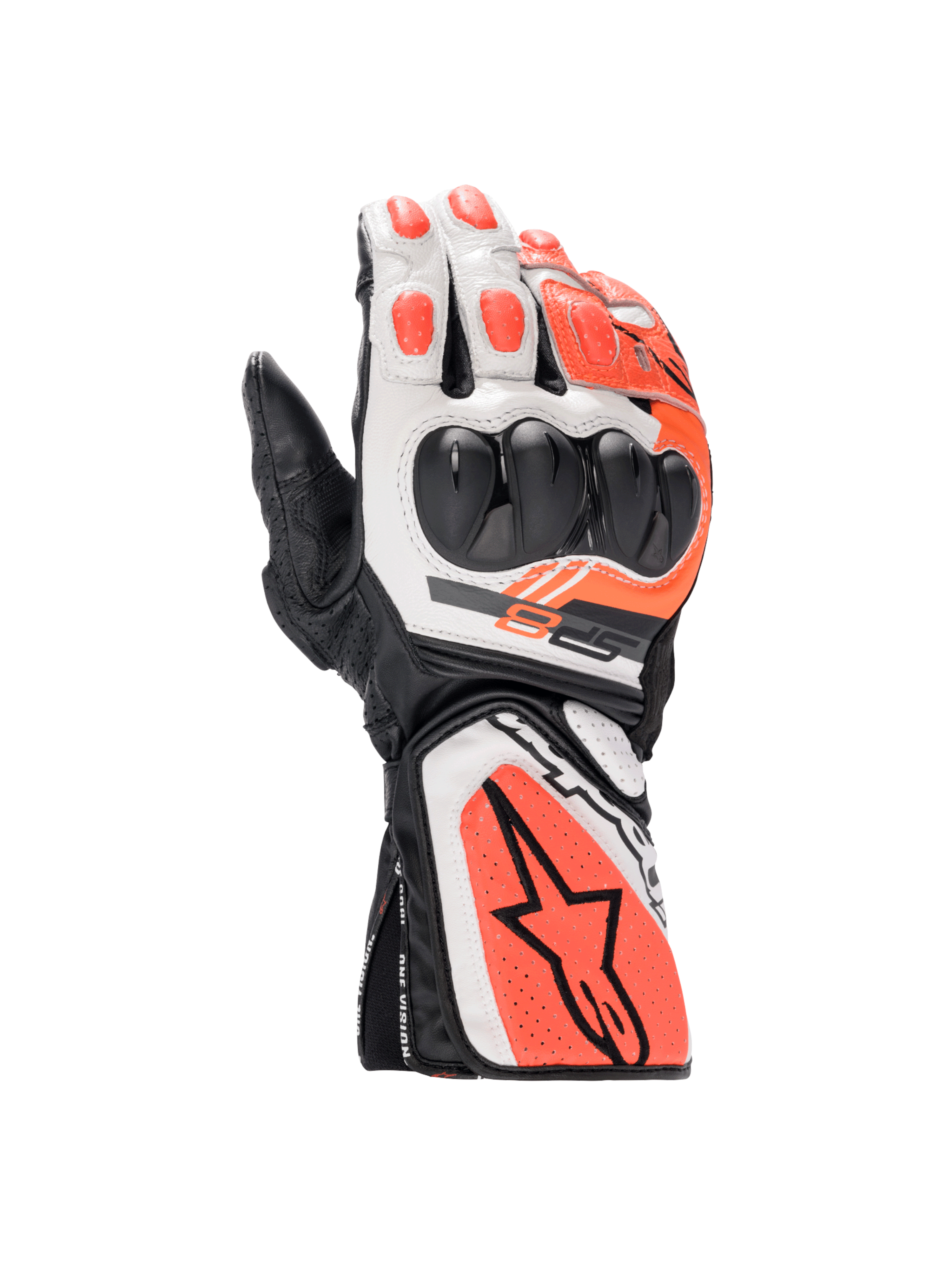 Alpinestars SP-8 V3 Gloves Black / White / Fluo Red XL