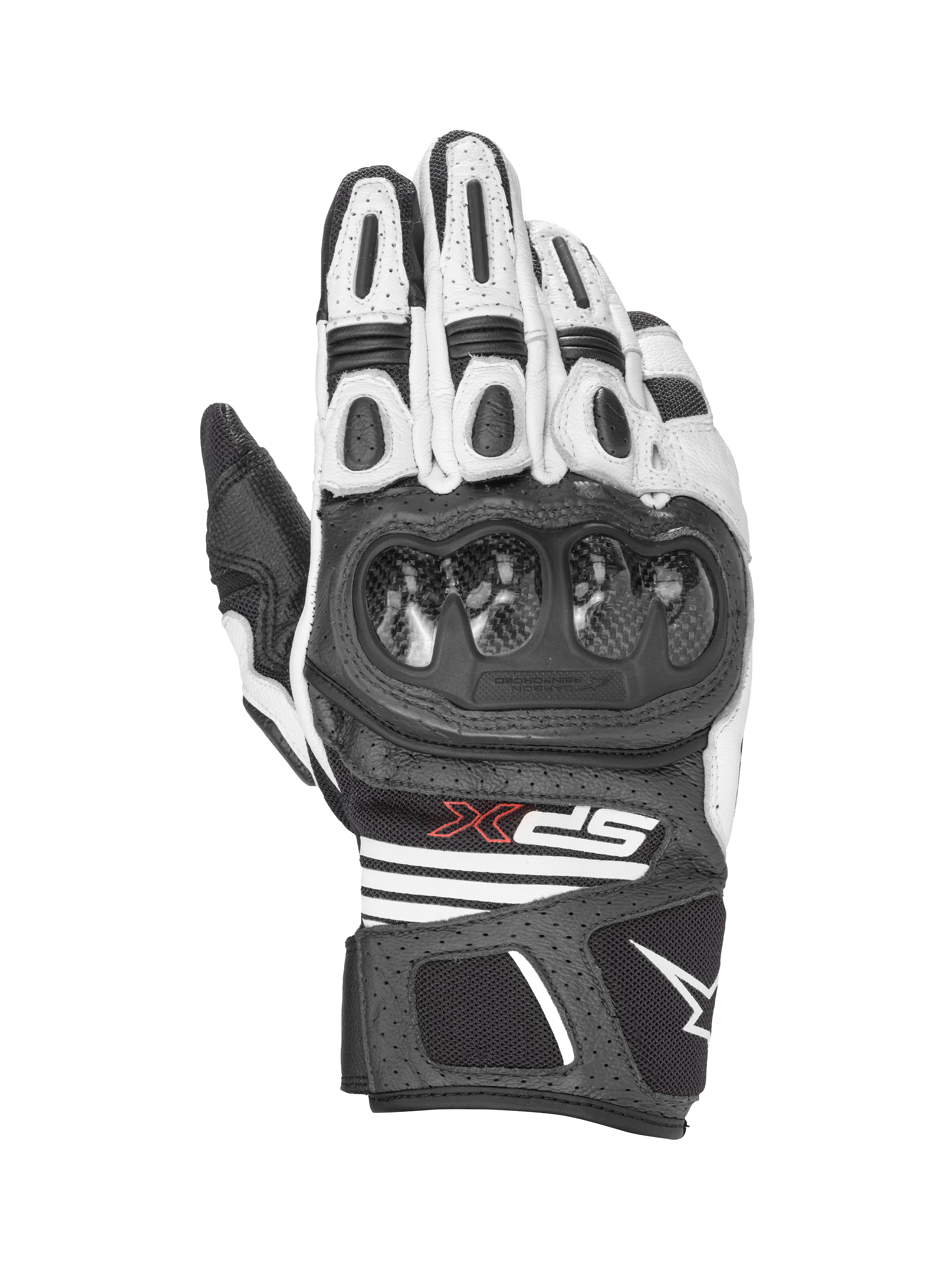 alpinestars sp 2 v2 handschuhe SPX Air Carbon Gloves Black White Helm City Full perforated leather with Color:White mountains / gunmetal Guilty Gear Xrd Sign