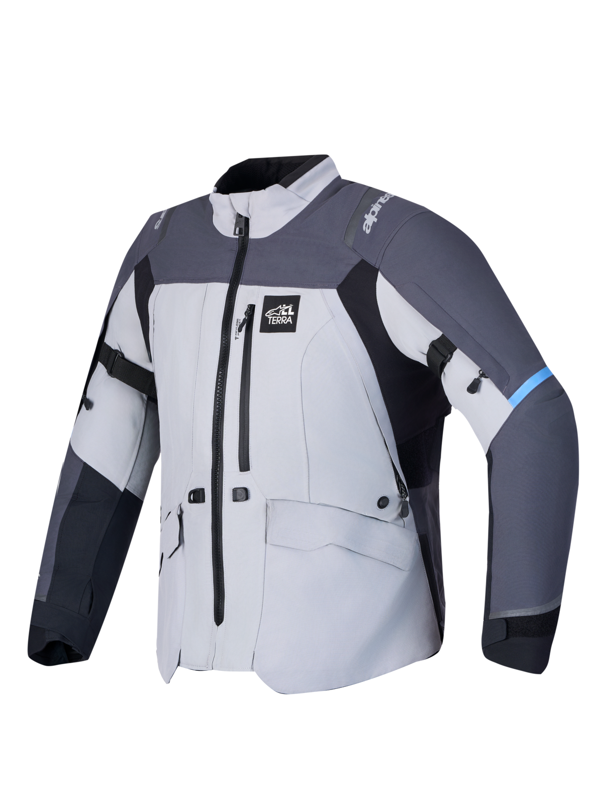 Alpinestars Stella ST-7 V2 2L Gore-Tex Jacket, Women's Adventure Touring Motorcycle Jacket, Mid Gray, Deep Gray, and Black, waterproof GORE-TEX construction, CE certified