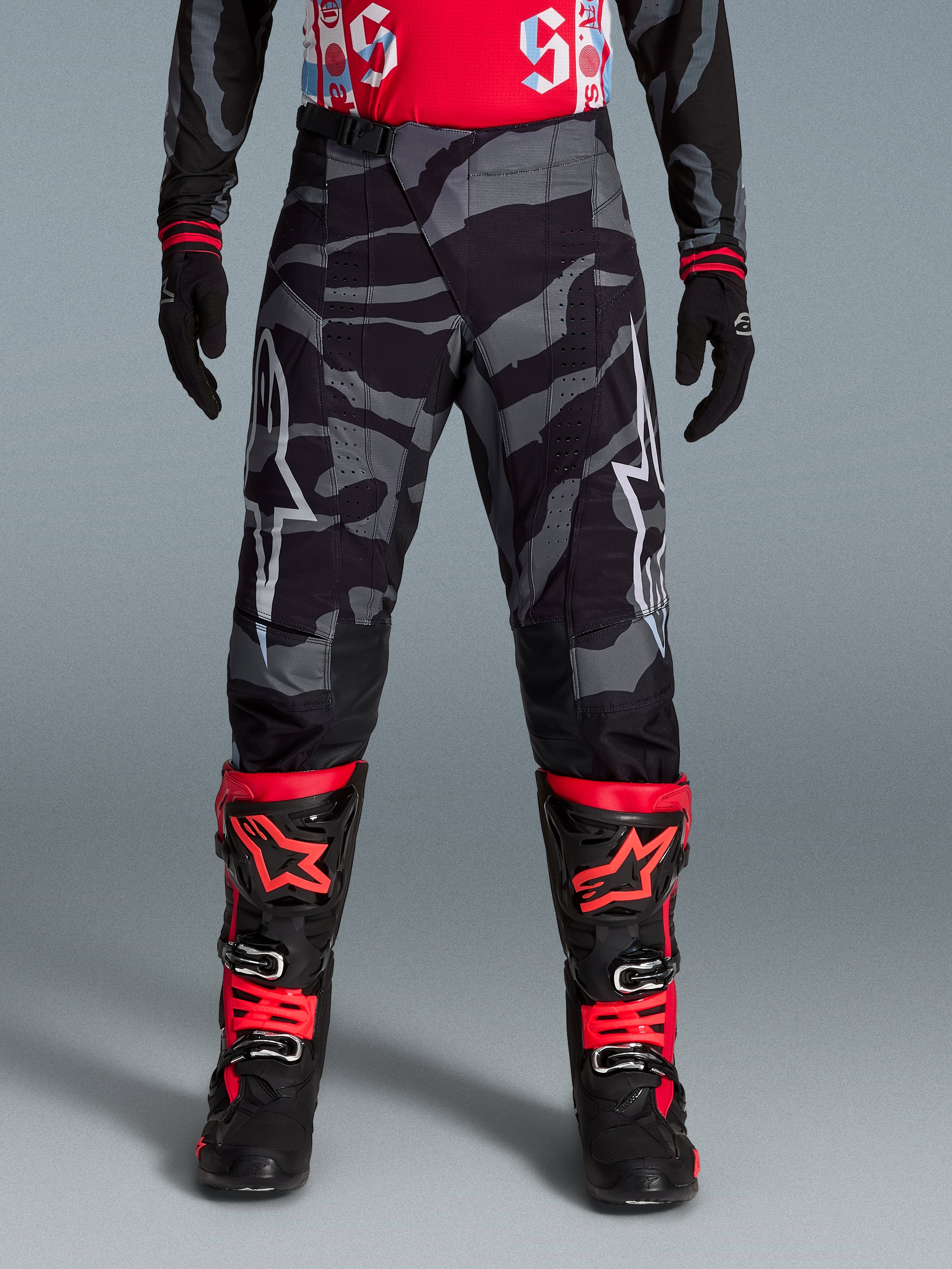 Alpinestars バイク用パンツ ブラック レッド Limited Edition Techstar Beast Coast Pants | Alpinestars®