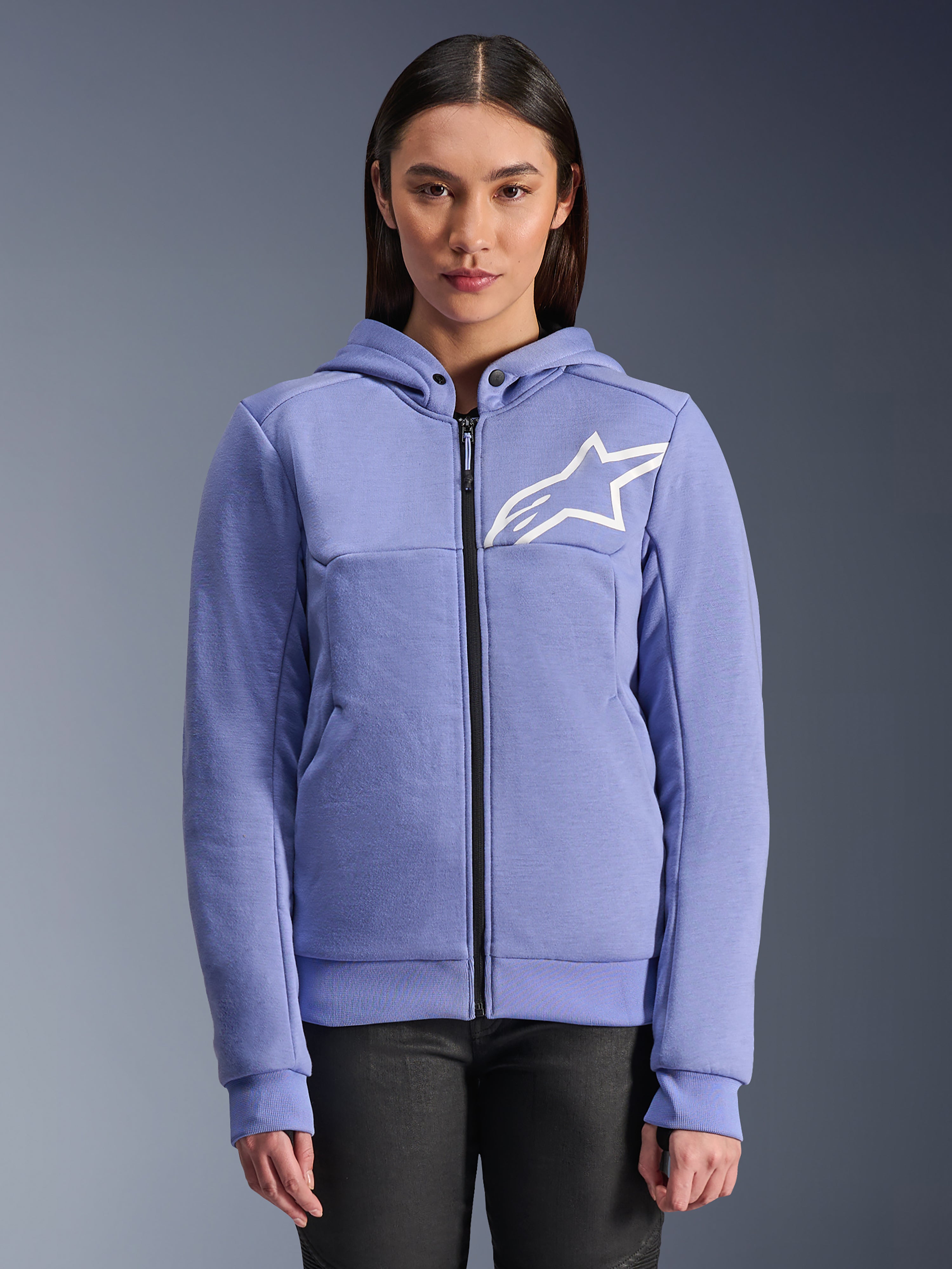 Alpinestars Stella Chrome Sport ジャケット 女性 Woman Stella Chrome V2 Sport Hoodie - Blue RACING/SPORT