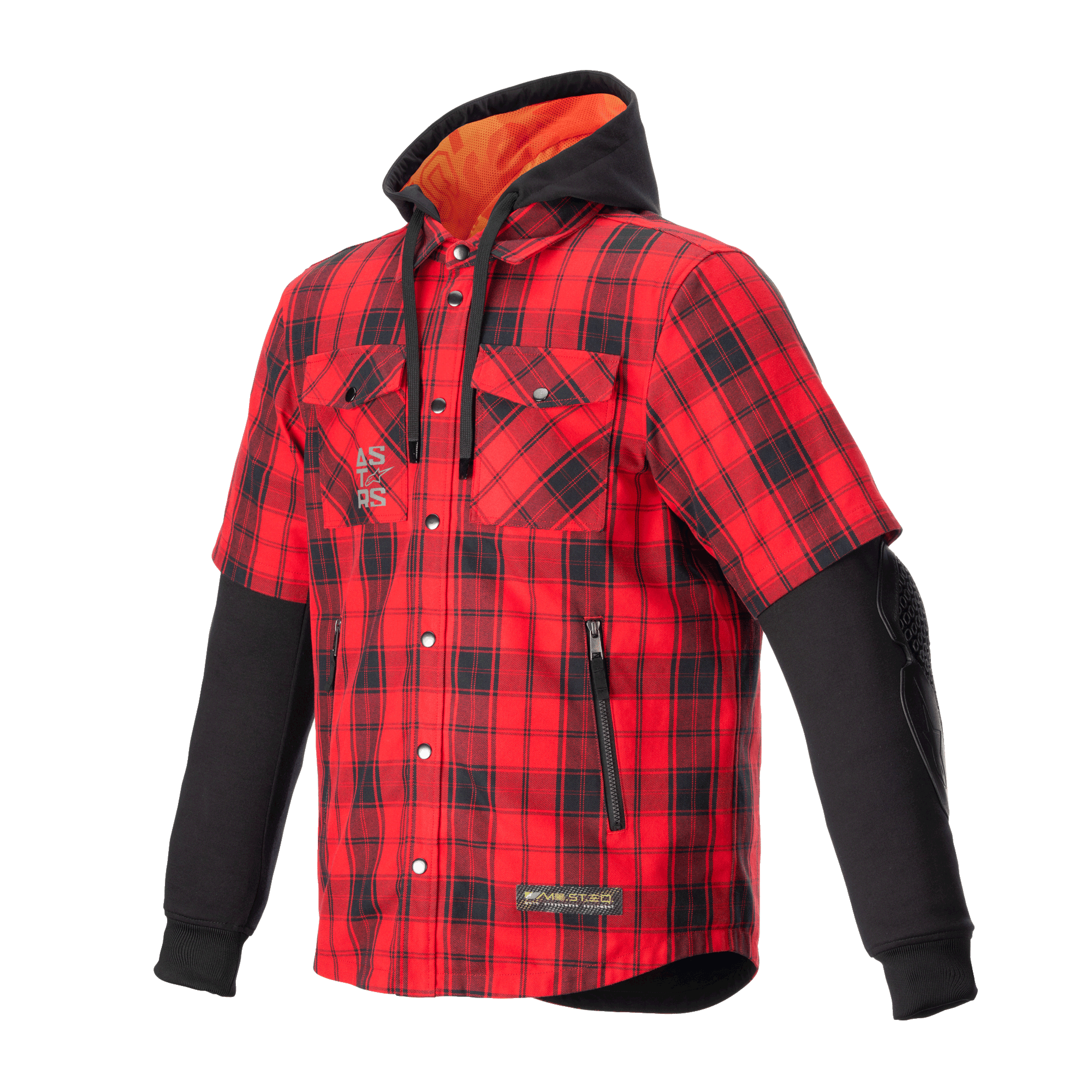Biker Jacket With Flannel Shirt FLANNEL ARMOR RED BLACK – Hot Leathers