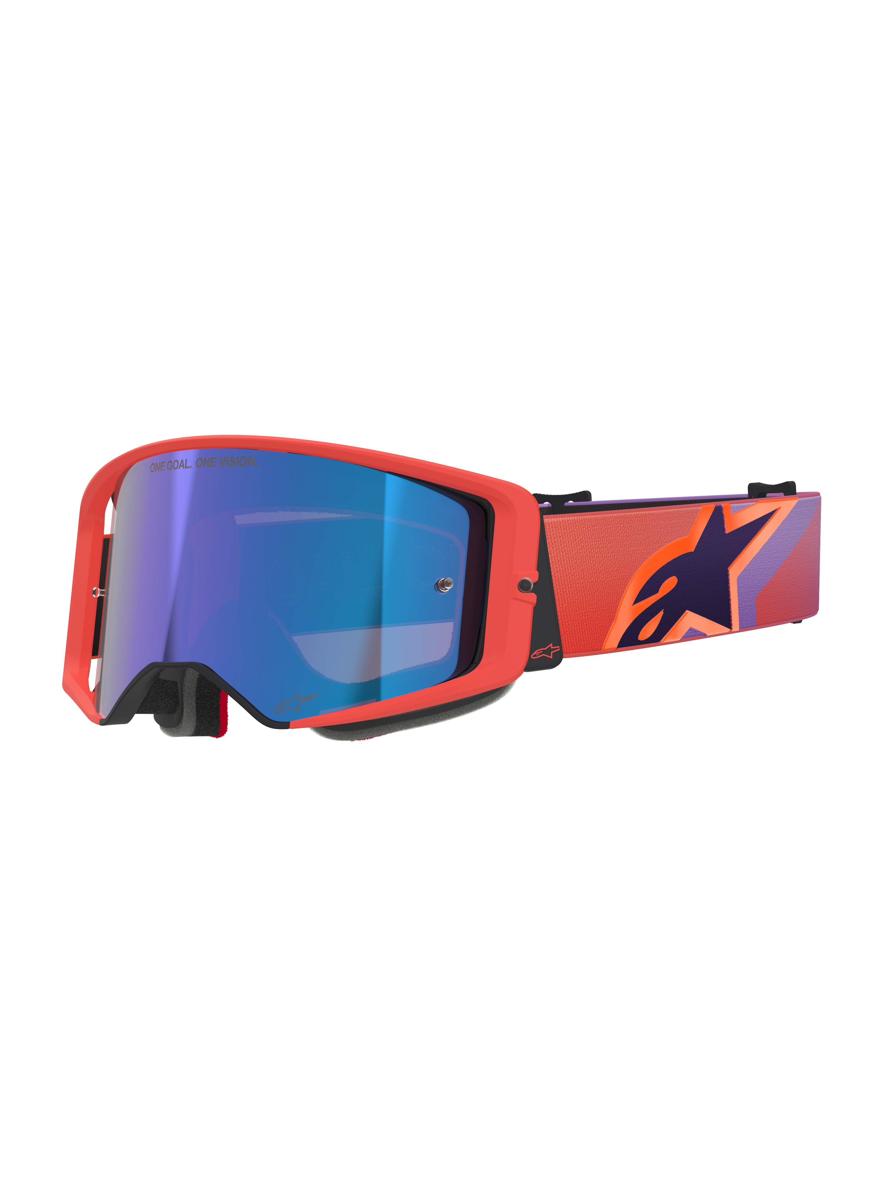 Alpinestars Supertech Vision Corp Goggles Hot Coral/Purple/Mirror Blue