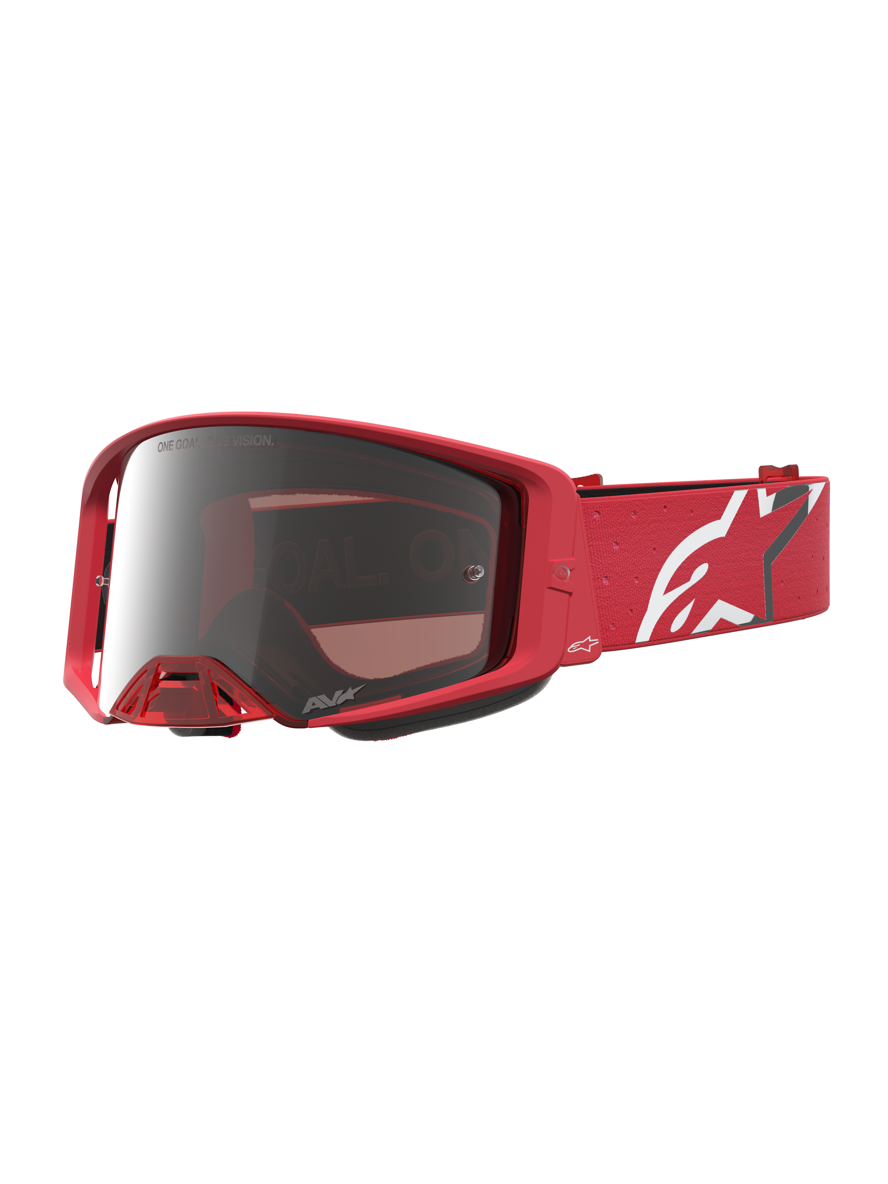 Alpinestars Goggles - Goggle Supertech Vesta Red Fluo Chr Mirror-silver