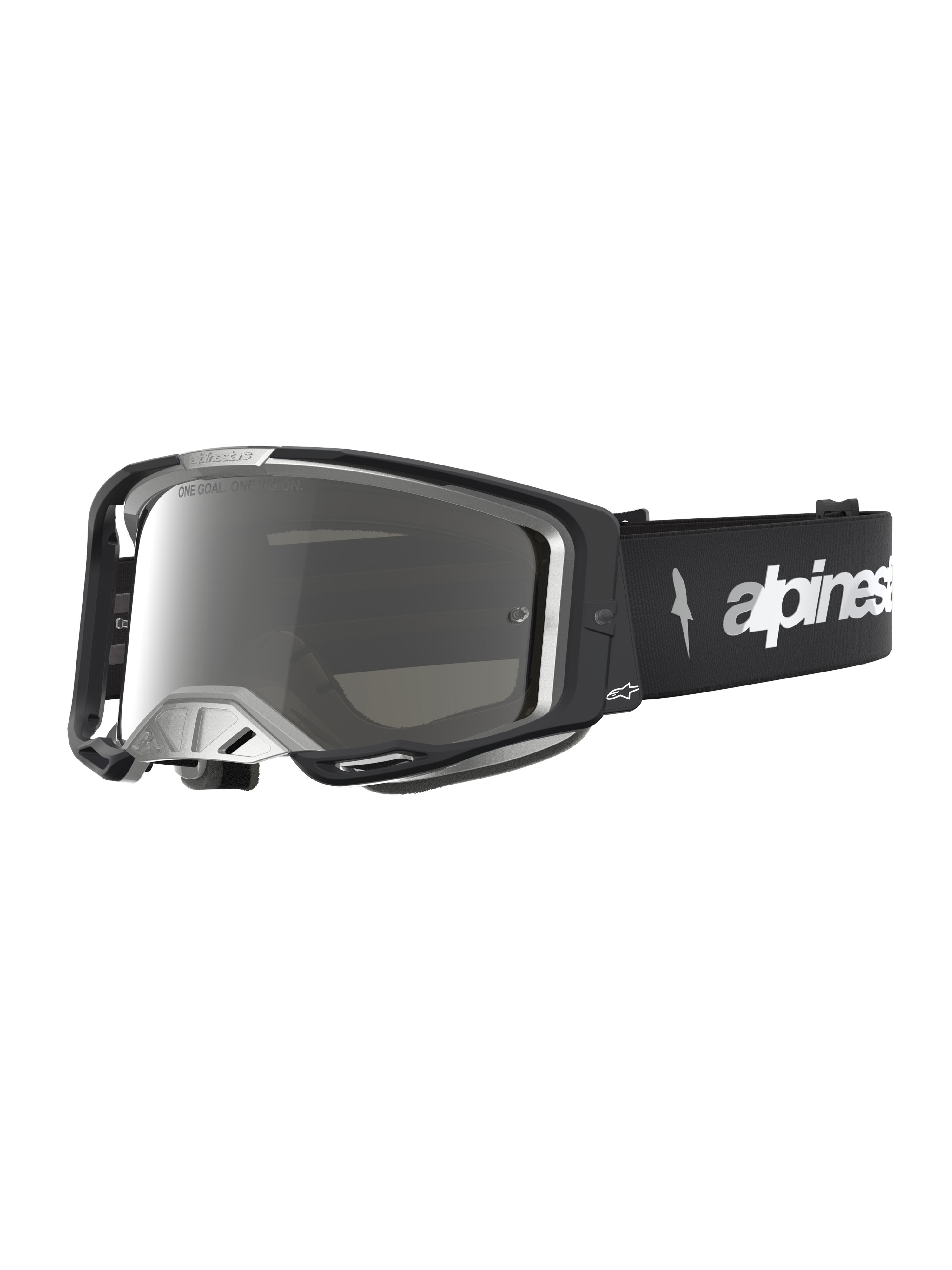 Alpinestars Vision 8 Amber Off-Road Goggles Black Mirror Silver
