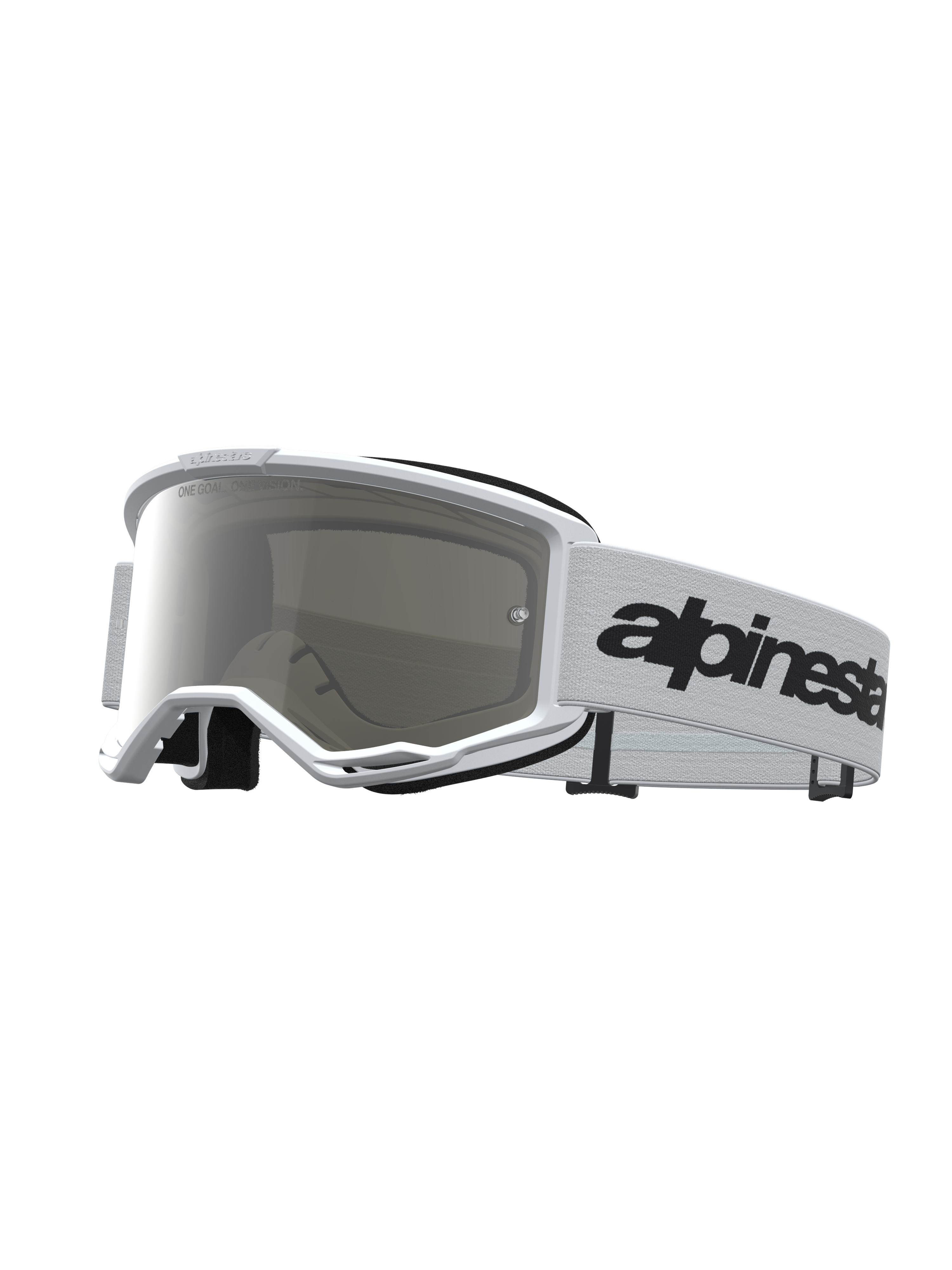 Alpinestars Vision 3 Wordmark White / Silver Goggles