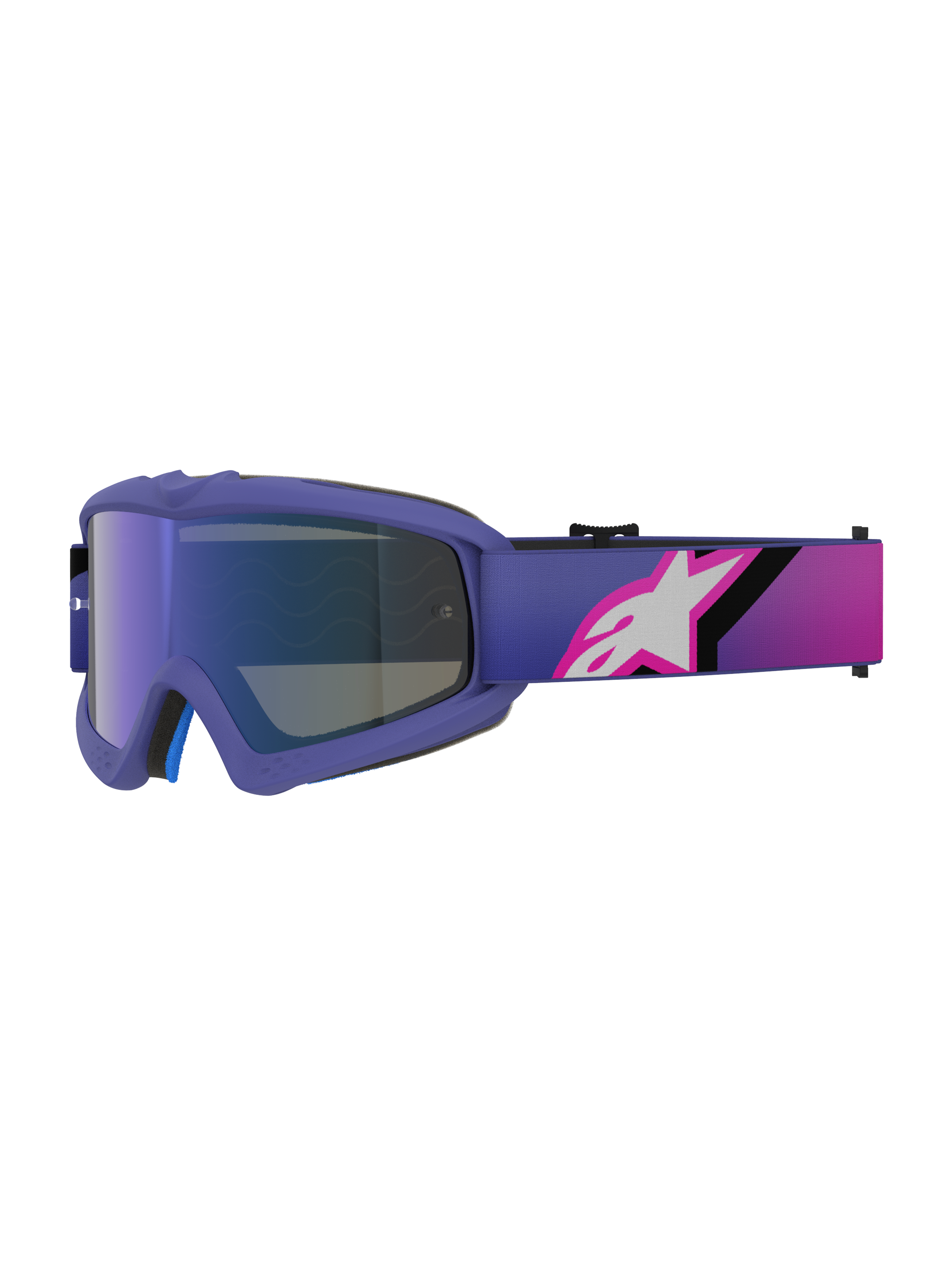 Alpinestars Goggles Youth Vision Goggle Corp Purple Fluo/Pink Blue Mirror Lens