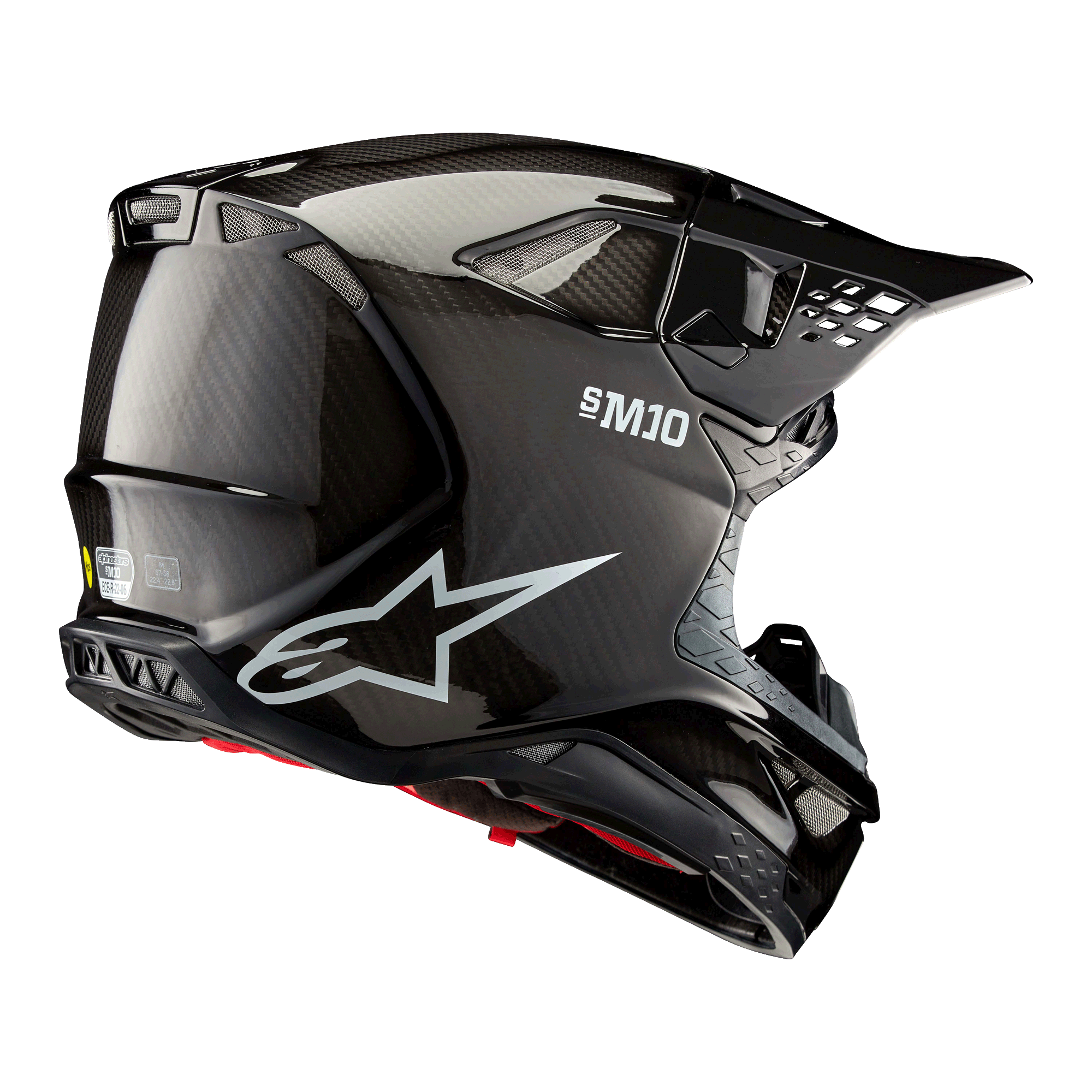 Alpinestars Supertech S-M10 Fame Helmet (Medium, Black Alpinestars Supertech S-M10 Fame Helmet (Medium, Black