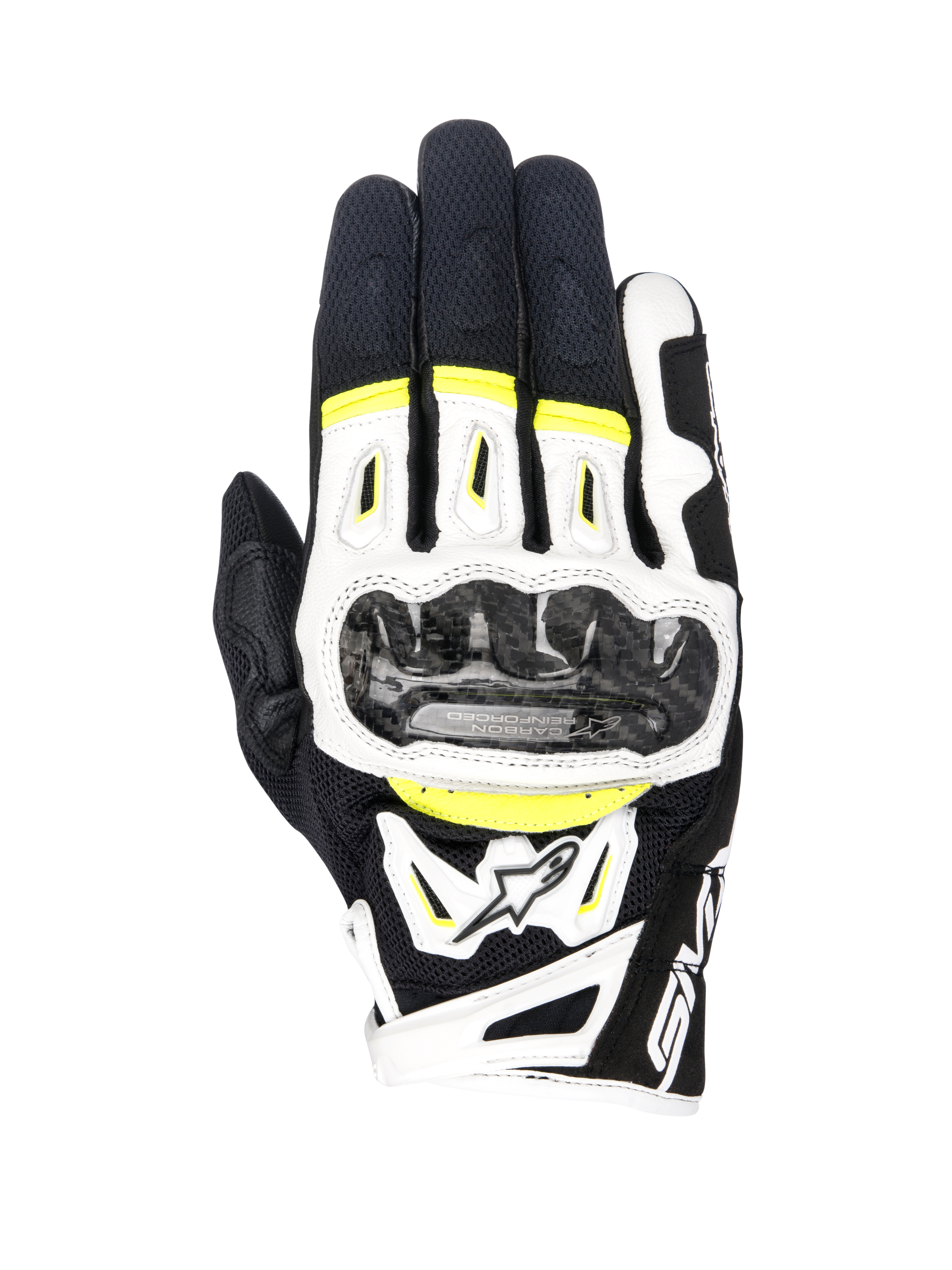 Alpinestars SMX-2 Air Carbon V2 Gloves (Black / White / Yellow)