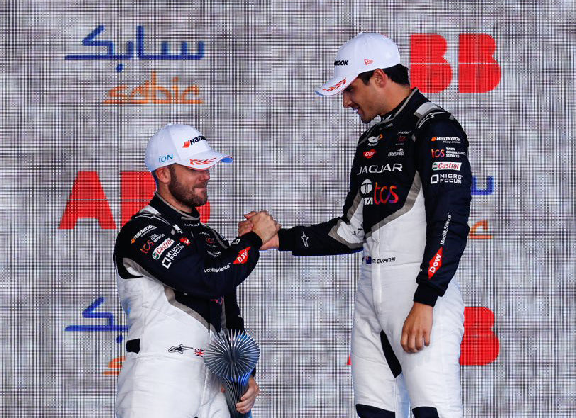 ALPINESTARS 1-2 AS HARD-CHARGING MITCH EVANS EDGES SAM BIRD IN FORMULA E BERLIN E-PRIX RACE ONE IN GERMANY