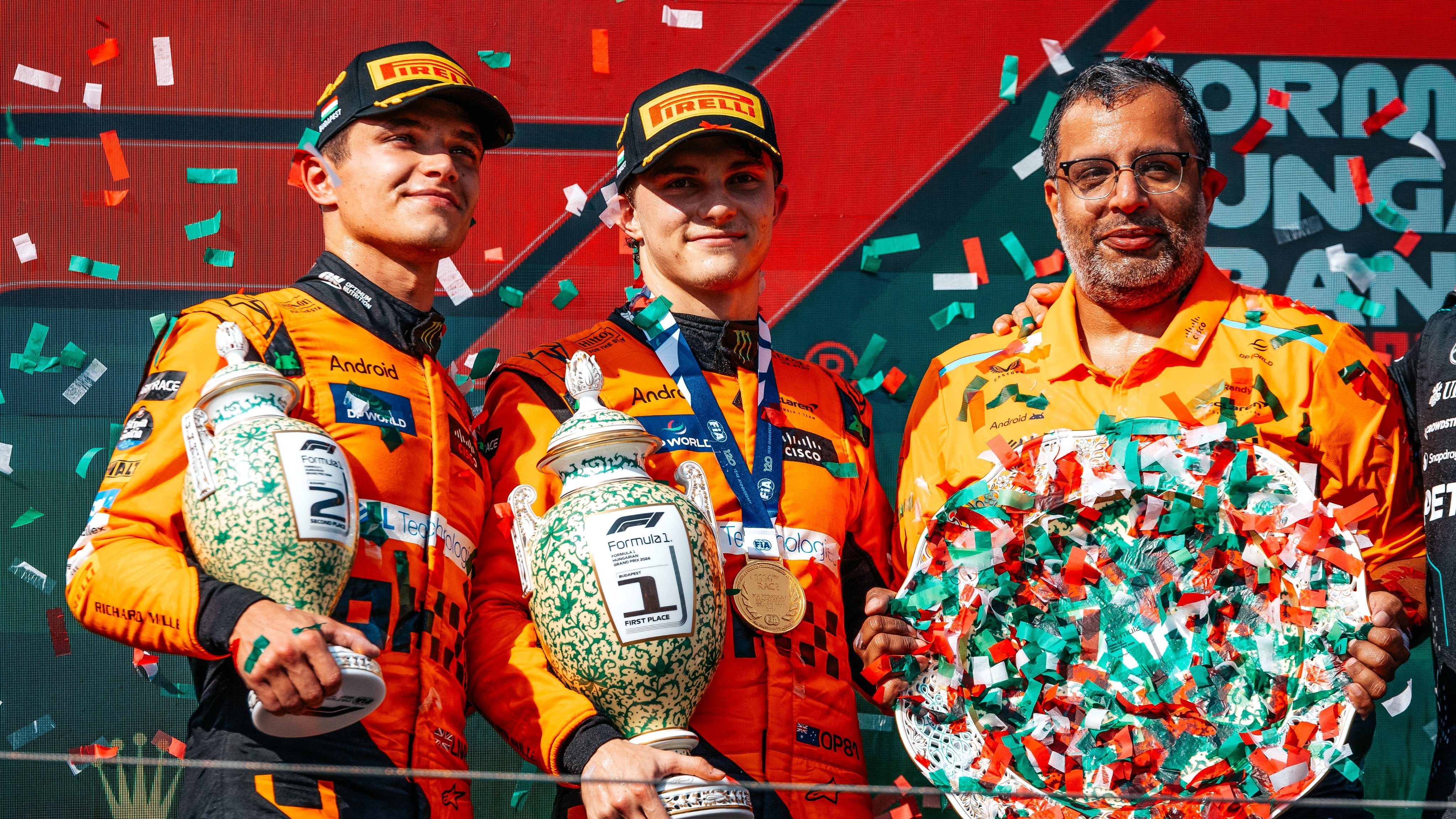 ALPINESTARS FORMULA ONE 1-2 AS OSCAR PIASTRI EDGES LANDO NORRIS IN HUN