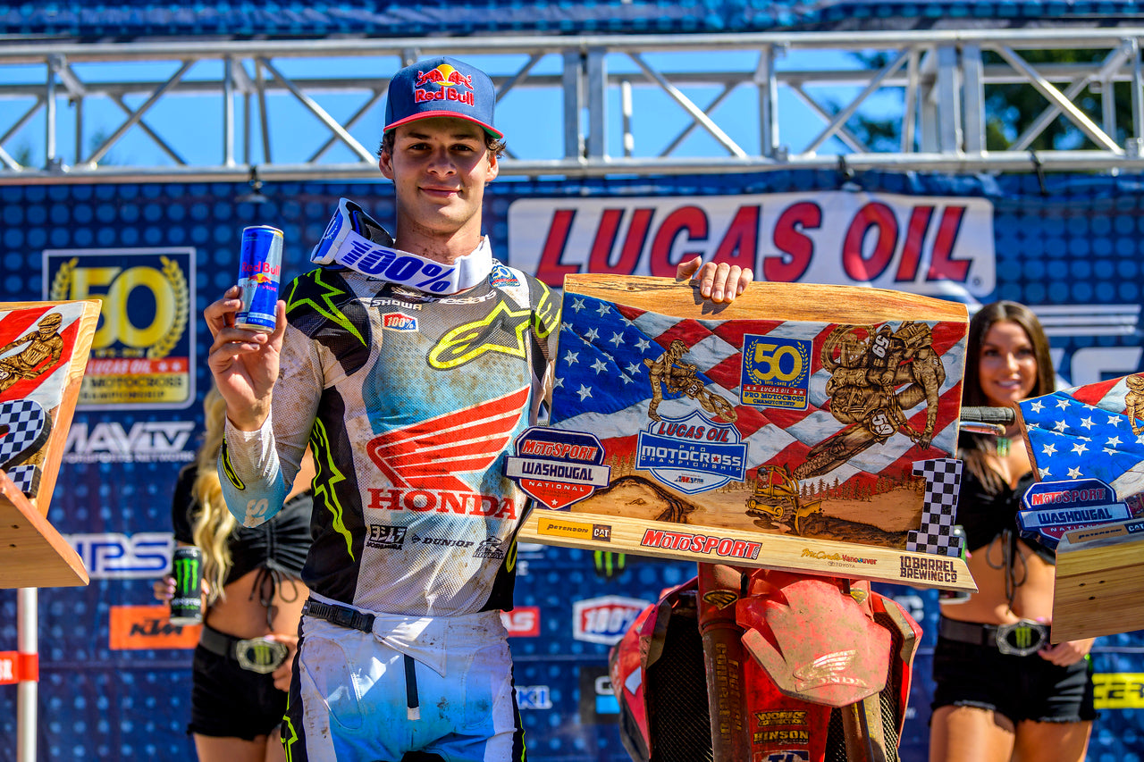 HUNTER LAWRENCE AND JUSTIN COOPER WIN AMA 250 PRO MOTOCROSS MOTOS AS JETT LAWRENCE WINS OVERALL IN PODIUM SWEEP FOR ALPINESTARS IN WASHOUGAL