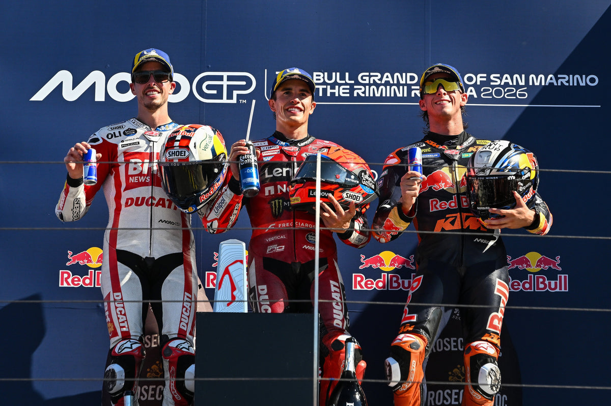 ALPINESTARS TRIO LOCKS OUT MISANO MOTOGP PODIUM WITH MARC MARQUEZ, ALEX MARQUEZ AND PEDRO ACOSTA