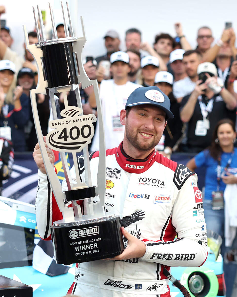 ALPINESTARS 1-2 PHOTO FINISH AS CHASE BRISCOE WINS NASCAR CUP SERIES CHASE RACE OVER CHRISTOPHER BELL AT CHARLOTTE, NORTH CAROLINA