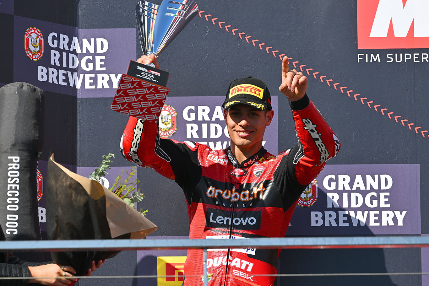 MICHAEL RUBEN RINALDI IN THE FIGHT FOR WORLD SUPERBIKE RACE TWO GLORY AT PHILLIP ISLAND, AUSTRALIA