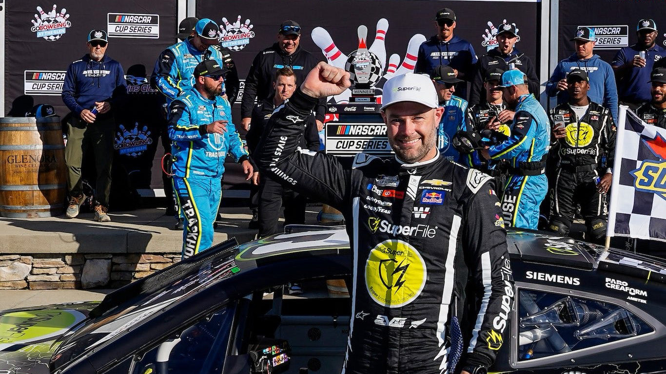 SHANE VAN GISBERGEN STRIKES LATE ON FOR NASCAR CUP SERIES RACE WIN AT WATKINS GLEN, NEW YORK