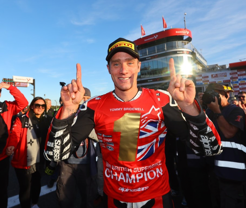 TOMMY BRIDEWELL IS CROWNED BRITISH SUPERBIKE CHAMPION AT FINAL ROUND OF 2023 SEASON AT BRANDS HATCH, UK