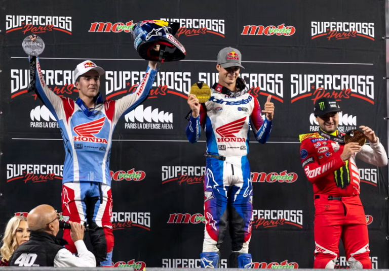 ALPINESTARS PODIUM LOCK-OUT AS JETT LAWRENCE WINS PARIS SUPERCROSS  SX-1 IN FRANCE