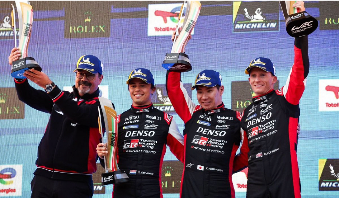 KAMUI KOBAYASHI, MIKE CONWAY AND NYCK DE VRIES TASTE WORLD ENDURANCE CHAMPIONSHIP SUCCESS IN SIX HOURS OF IMOLA RACE IN ITALY