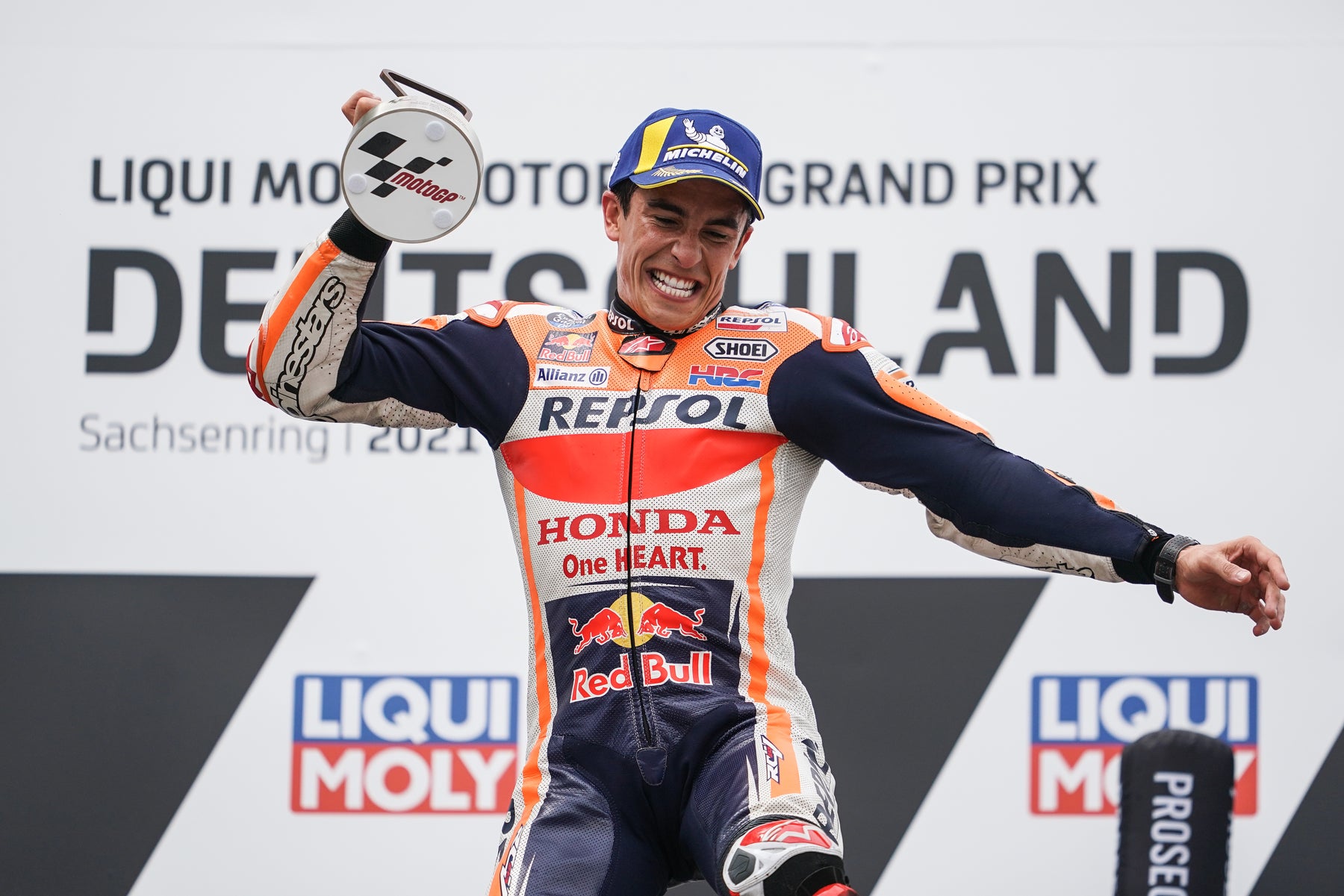 ALPINESTARS PODIUM LOCK-OUT AS MARC MARQUEZ DOMINATES MOTOGP RACE AT THE SACHSENRING, GERMANY