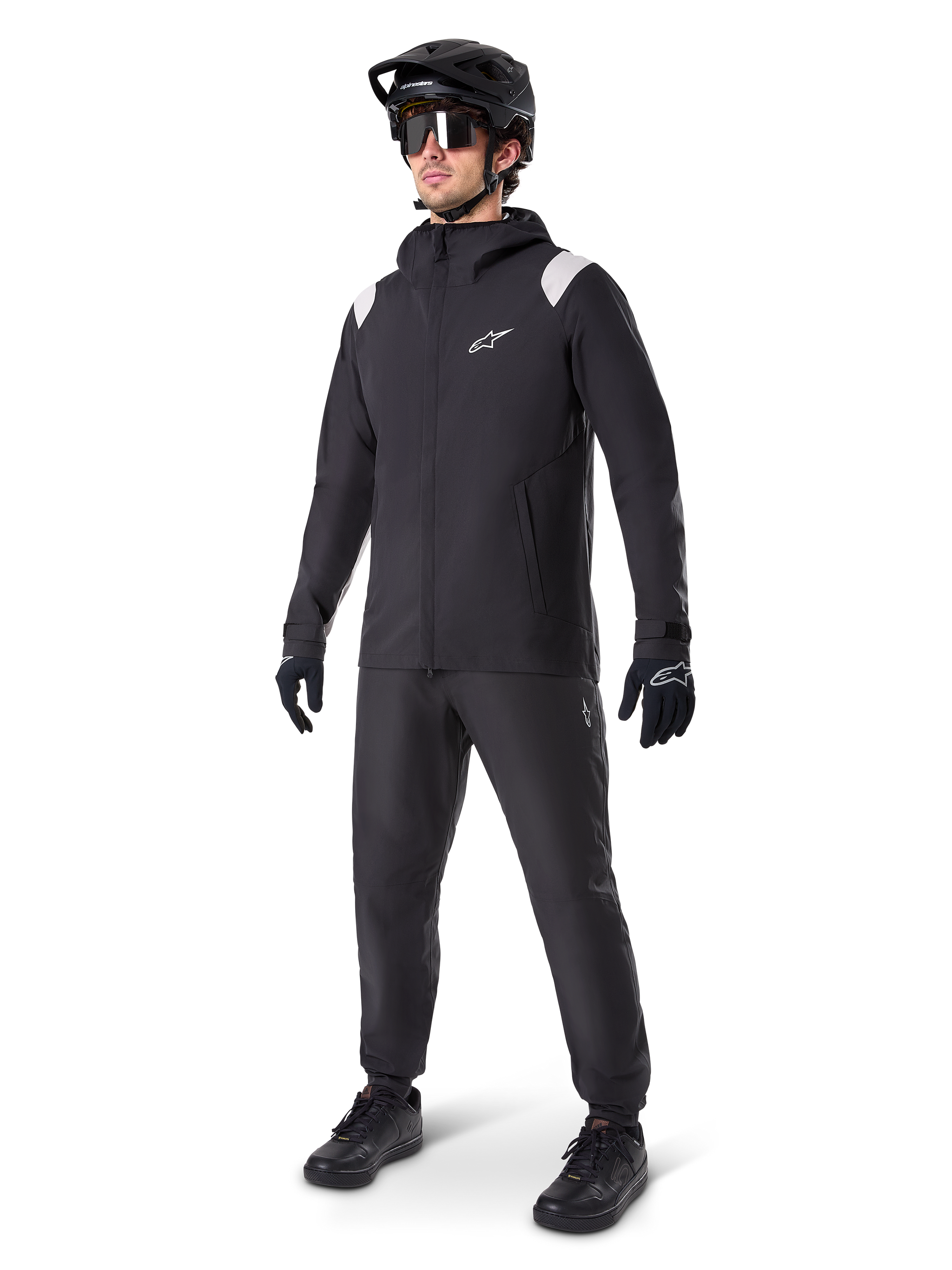 bike helmet rain jacket XL / Black