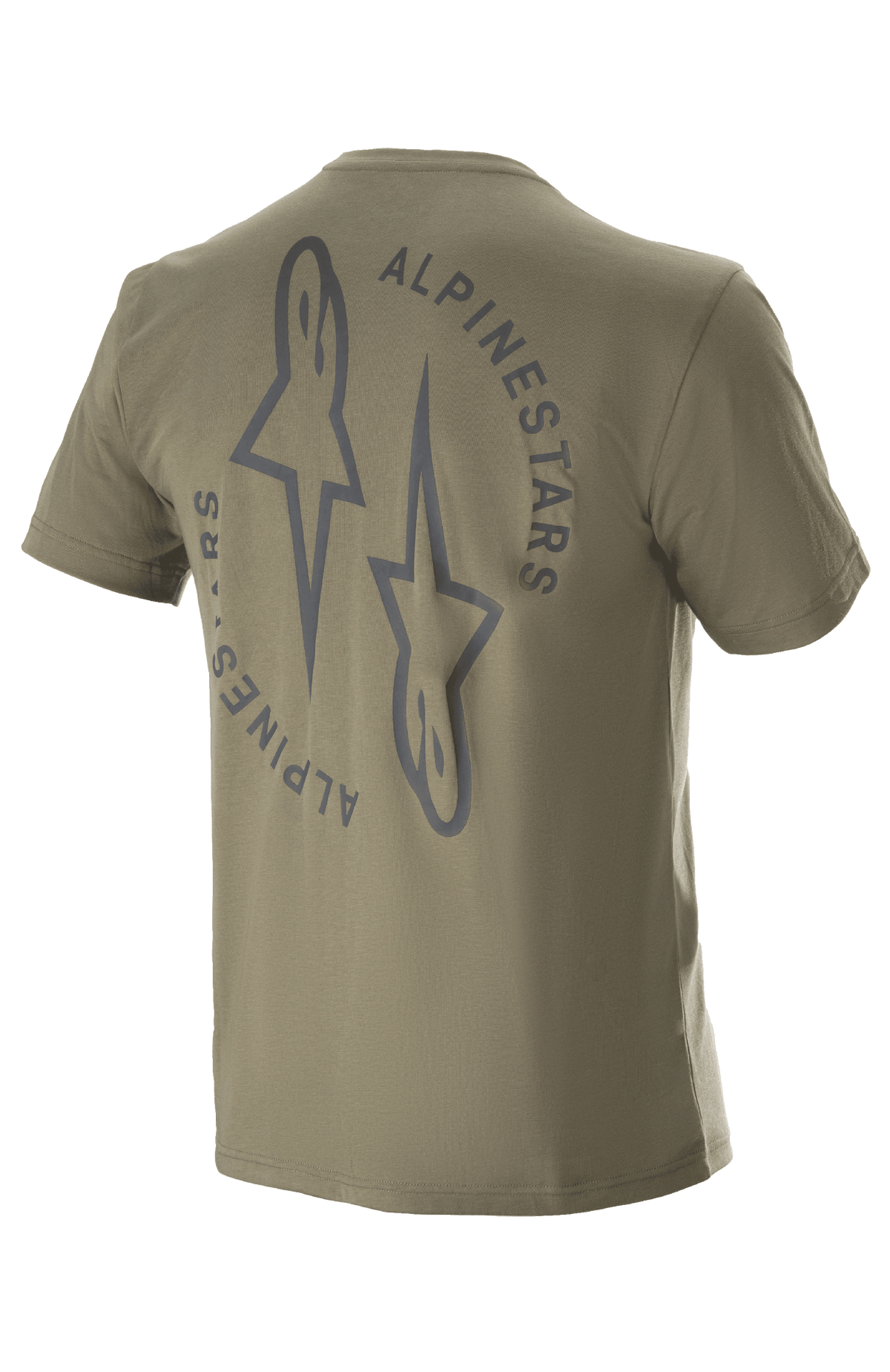 Alpinestars Vert Tech Short Sleeve Tee, Men's MTB Jersey, Olive Green, moisture-wicking DriRelease fabric, back view
