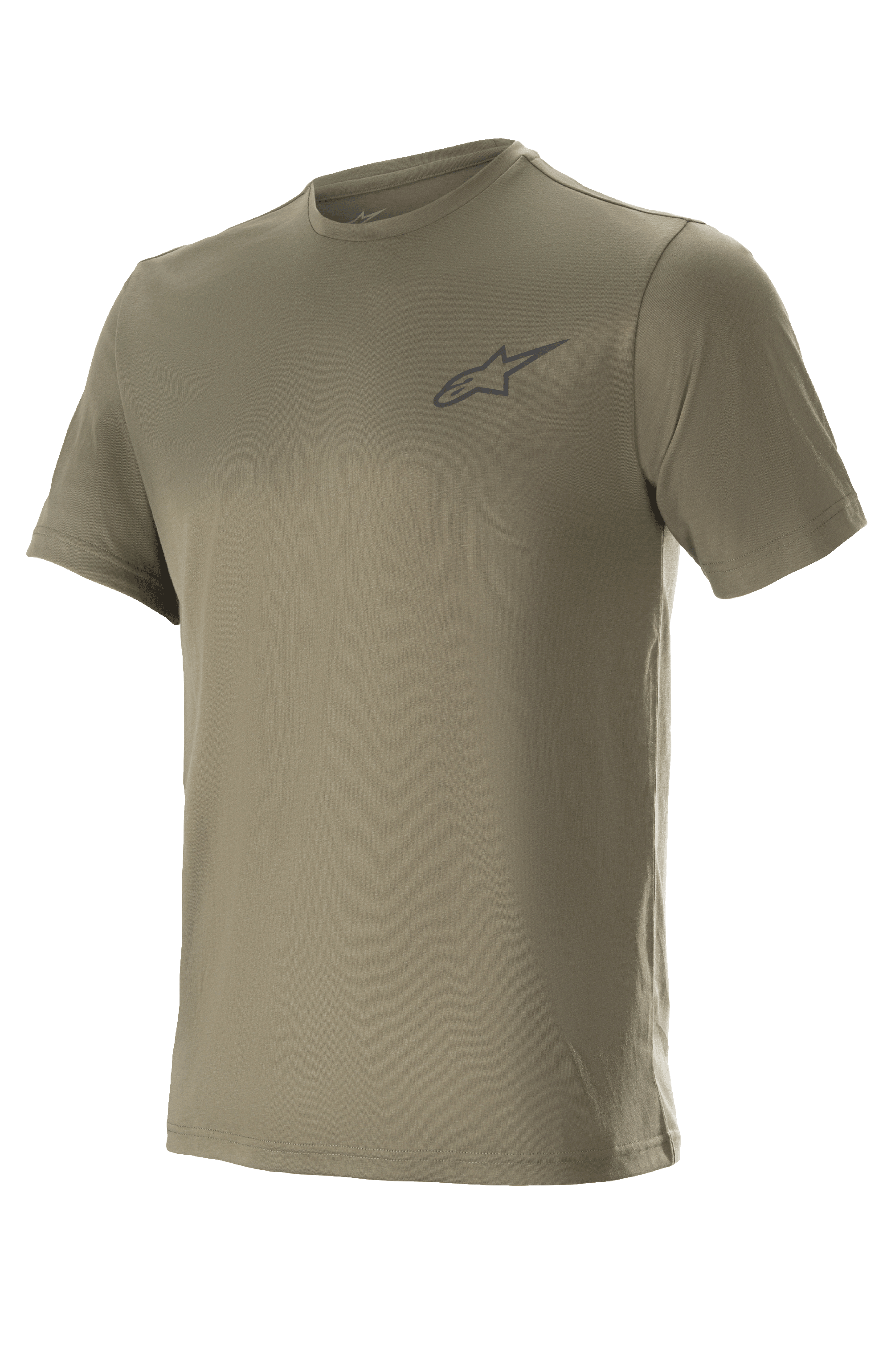 Alpinestars Vert Tech Tee, moisture-wicking olive green MTB jersey for men featuring performance DriRelease fabric.