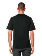 Alpinestars Always 2.0 CSF Tee, Short Sleeve T-Shirt, Black, Rear view showing plain back design, worn by model, Casual Motorsport Streetwear