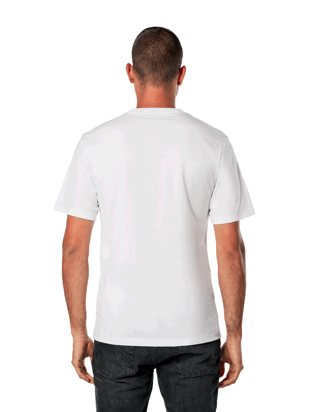 Alpinestars Always 2.0 CSF Tee, Short Sleeve T-Shirt, White, Back view on model, casual motorsport streetwear