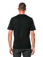 Alpinestars Blaze 2.0 CSF Tee, Short Sleeve T-Shirt, Black, rear view of a man wearing the plain black tee, casual sportswear style