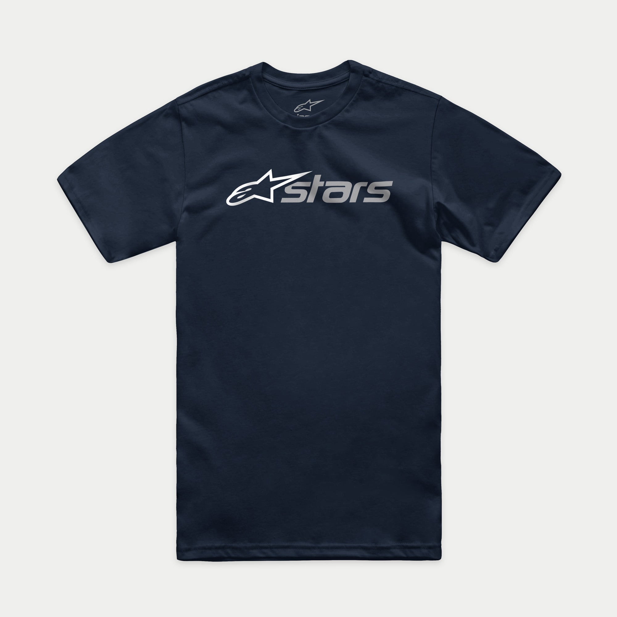 Alpinestars Blaze 2.0 CSF Tee, Short Sleeve T-Shirt, Navy, White and Grey Blaze 2.0 Logo Graphic, Casual Motorsport Streetwear